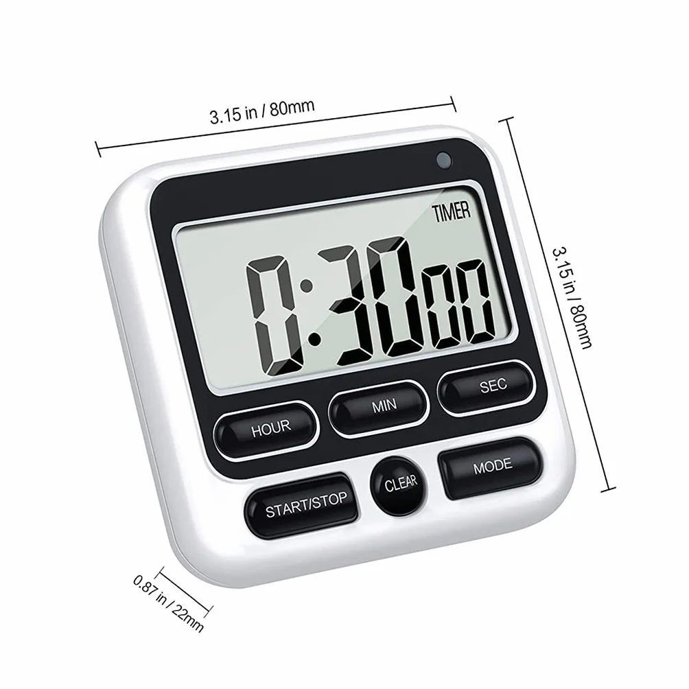 Timer kuchenny, cyfrowy minutnik do odliczania kuchni, zestaw cyfrowy zegar kuchenny z ekranem, cyfrowy zegar, kwadratowy minutnik, zegar do odliczania, budzik z odliczaniem, stoper snu
