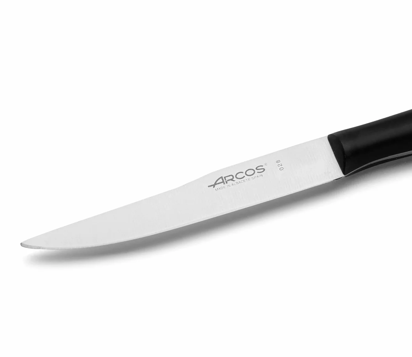 Arcos 372900 Noże - Stół do steków - Ostrze Nitrum Stal nierdzewna 110 mm (4,33 cala) - Uchwyt Nylon Czarny kolor, 18/8