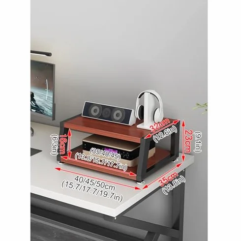 2/3/4-poziomowy stojak na media AV, drewniana półka, stojak na telewizor do domowego biura, wielofunkcyjny stojak stereo na odtwarzacze DVD i konsole do gier, 40 cm (15,7 cala) rozwiązanie do