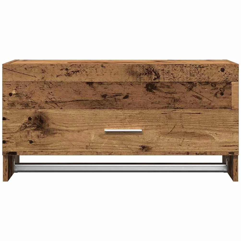 Szafa na ubrania o wyglądzie starego drewna i garderoba przestrzeń do przechowywania 70 x 32,5 x 35 cm z materiału drewnopochodnego na ubrania i akcesoria