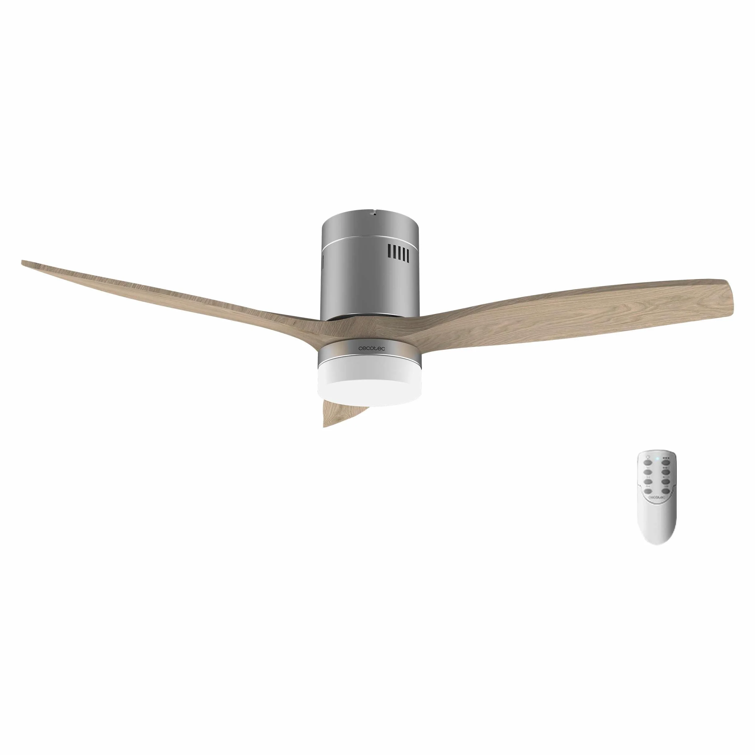 Cecotec Wentylator sufitowy LED Energysilence Aero 5600 Classic Steel. 40 W, silnik DC, średnica 132 cm, 3 łopatki, LED 18 W, timer, 6 prędkości, pilot zdalnego sterowania, funkcja lato/zima