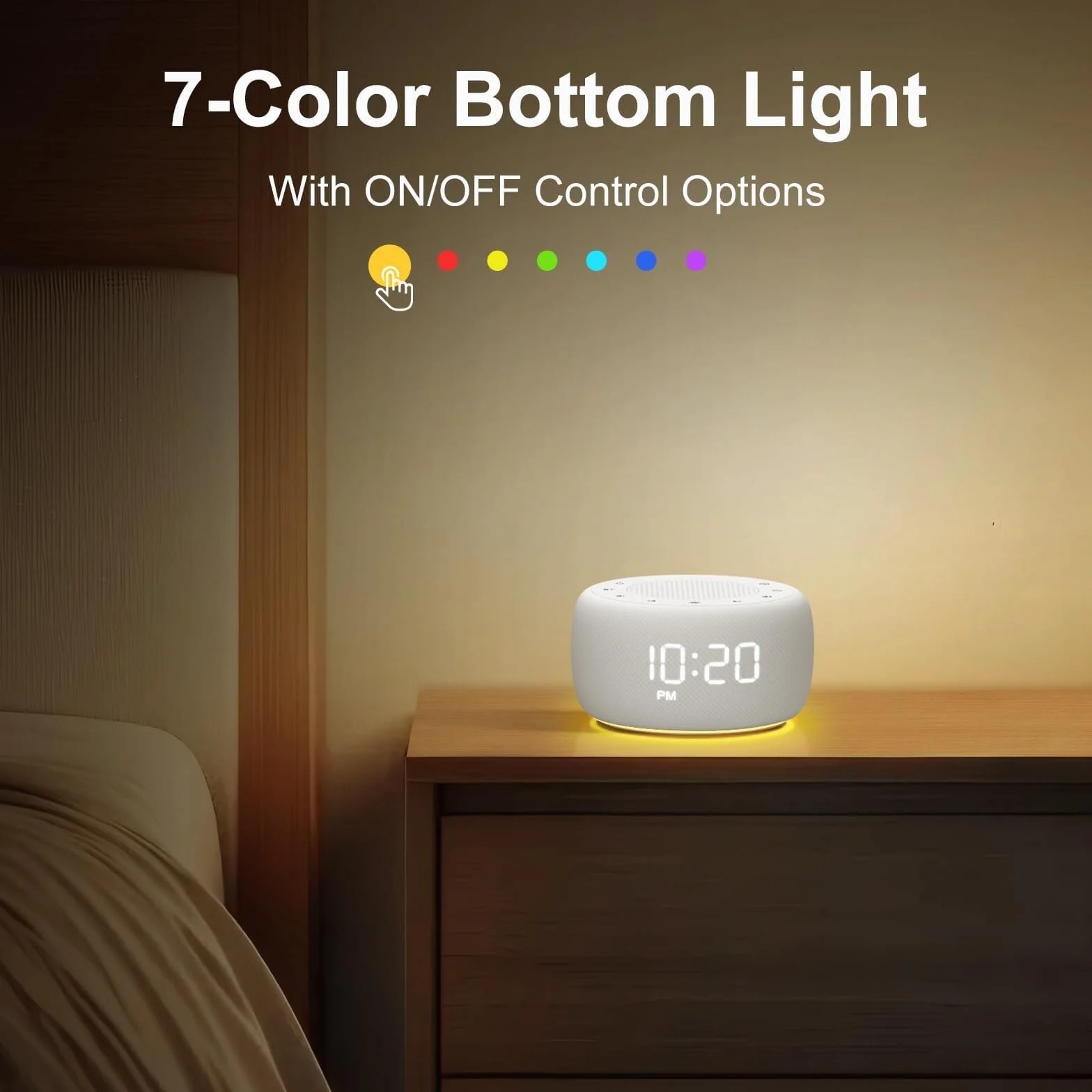 XJBTBA Bluetooth Gload Alarm z radiem, przezroczystą jakość dźwięku, przyciemnione wyświetlacz, odpowiedni sypialni budziki odpowiednie do kuchni, salonu lub biura (biały)