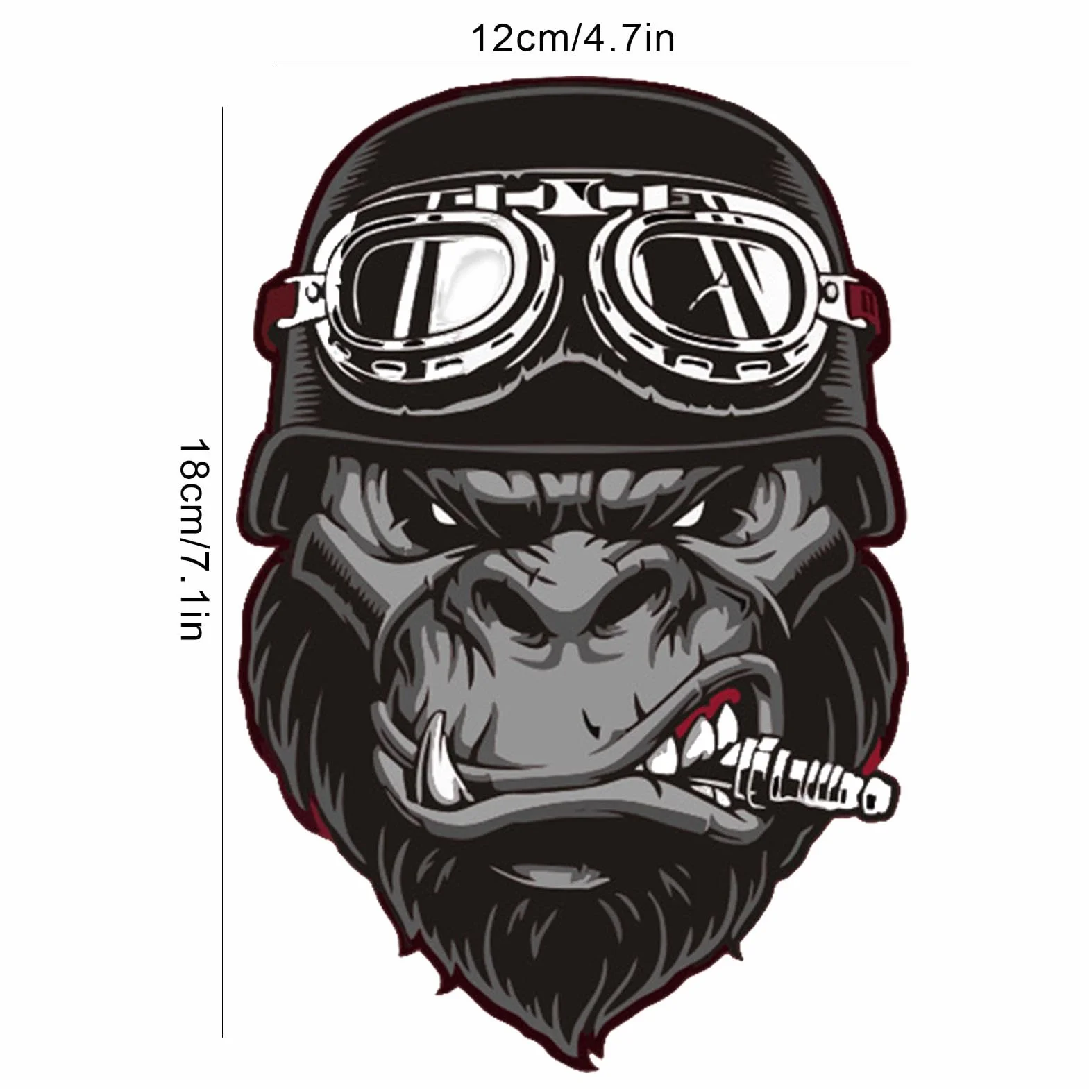 Zabawna naklejka z orangutanem, naklejka zderzak z orangutanem | Naklejka p?kni?ty zderzak Orangutana - Orangutan naklejka zderzak rycz?ca g?owa ma?py naklejki samochodowe samoprzylepna nakle
