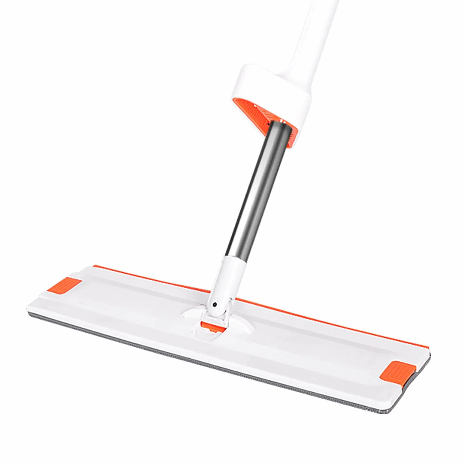 Mop podłogowy DriKou, duży, obrotowy, płaski mop do wyciskania na sucho Profesjonalny mop wielokrotnego użytku z mikrofibry, nadający się do prania, z pogrubionym prętem, do okien