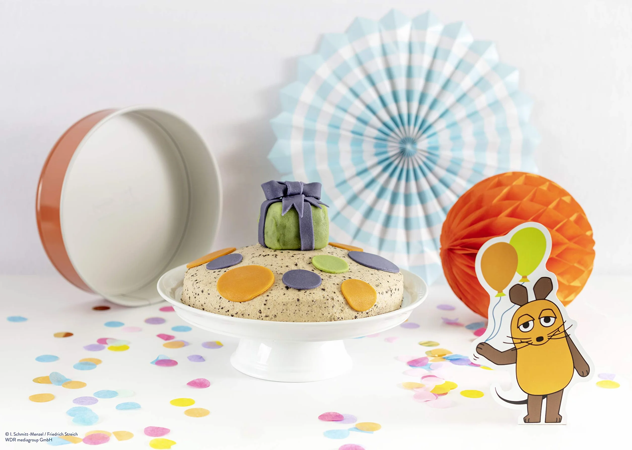 Dr. Oetker Tortownica Ø 26 DieMaus, okrągła forma do pieczenia, wysokiej jakości forma do ciasta z blachy stalowej, forma ze wzmocnioną ceramiką powłoką zapobiegającą przywieraniu (kolor: