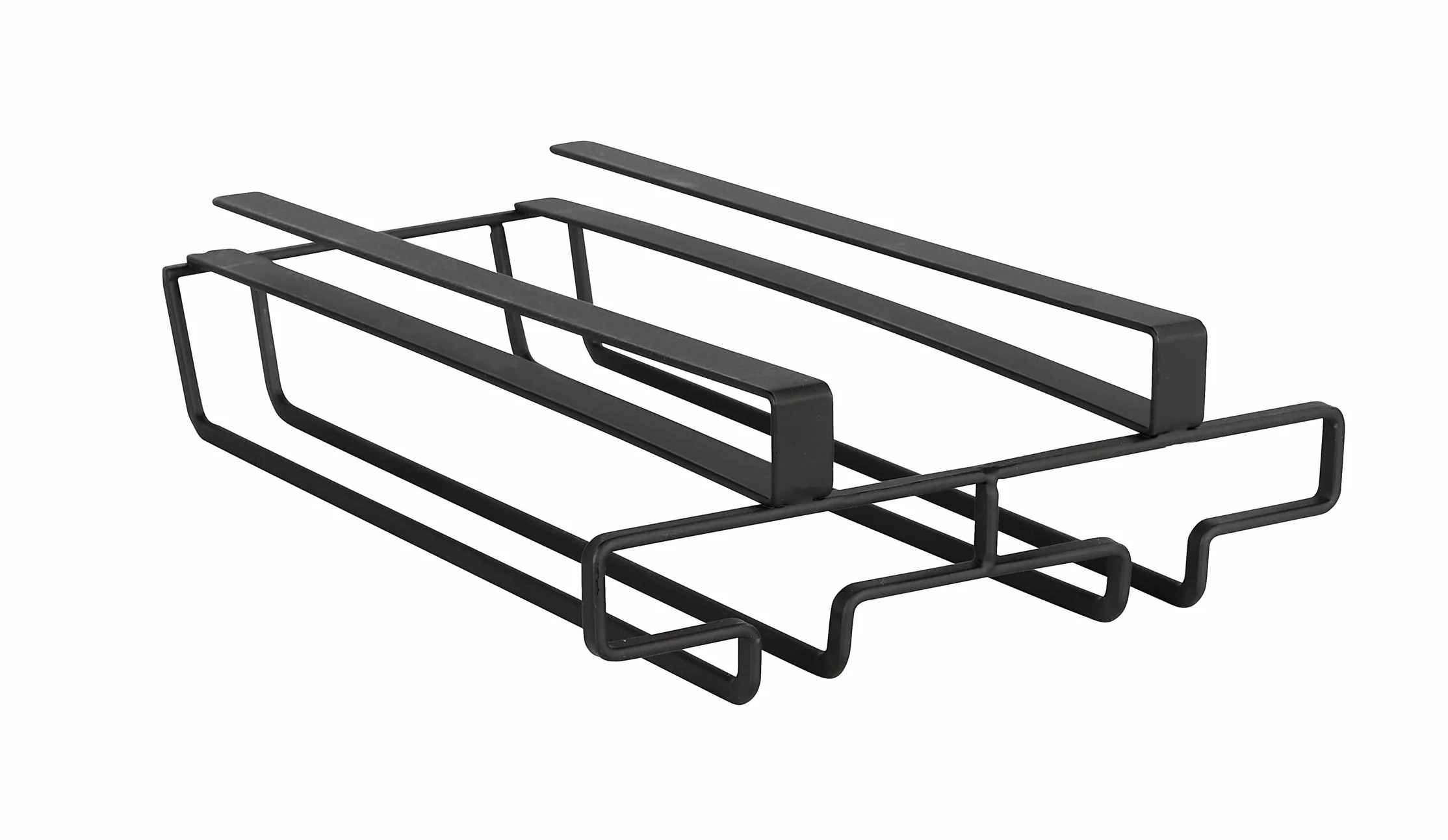 WENKO Uchwyt podpółkowy do szafki kuchennej, na 6 Kieliszków, metal, 20 x 7 x 28 cm, czarny