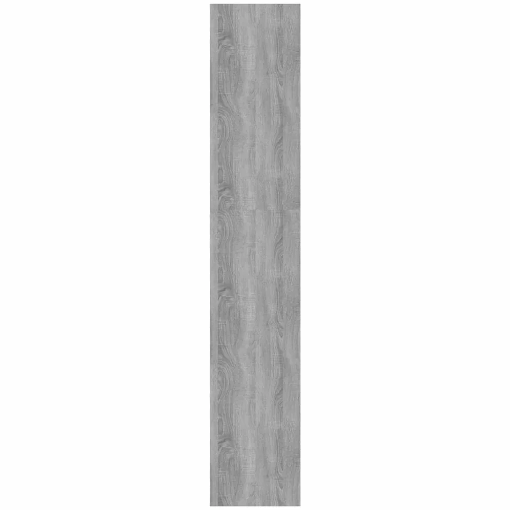 Regał na książki, ścianka działowa, szary Sonoma, regał biurowy, uniwersalny regał na książki do sypialni, 80 x 30 x 166 cm, materiał drewnopochodny