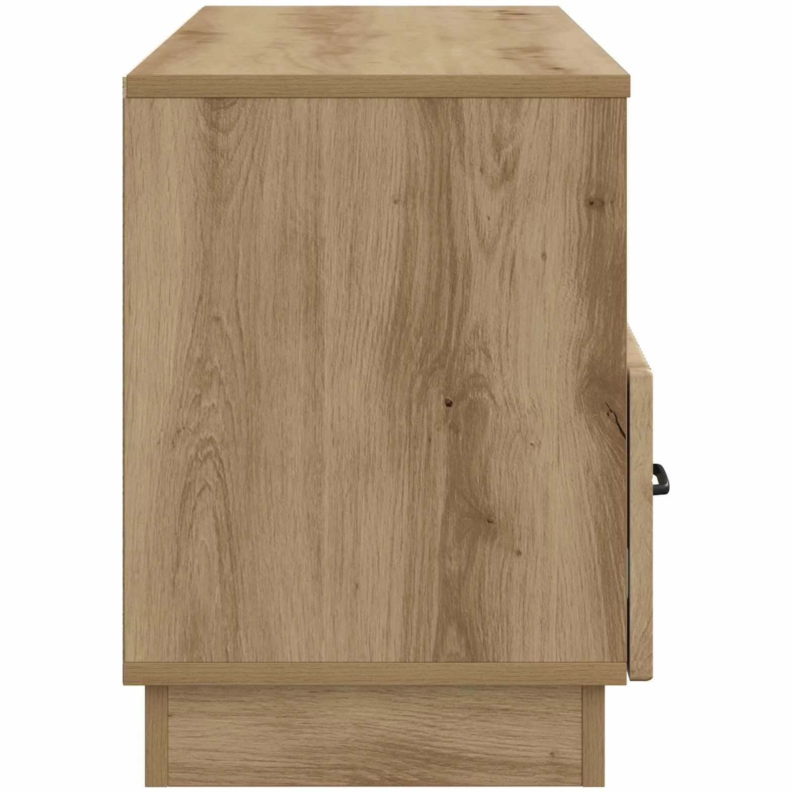 Hothingwell Szafka pod telewizor drewno inżynieryjne 102 x 34,5 x 47 cm dąb rzemieślniczy | Regulowane półki, schowki, zarządzanie kablami, do salonu lub sali multimedialnej