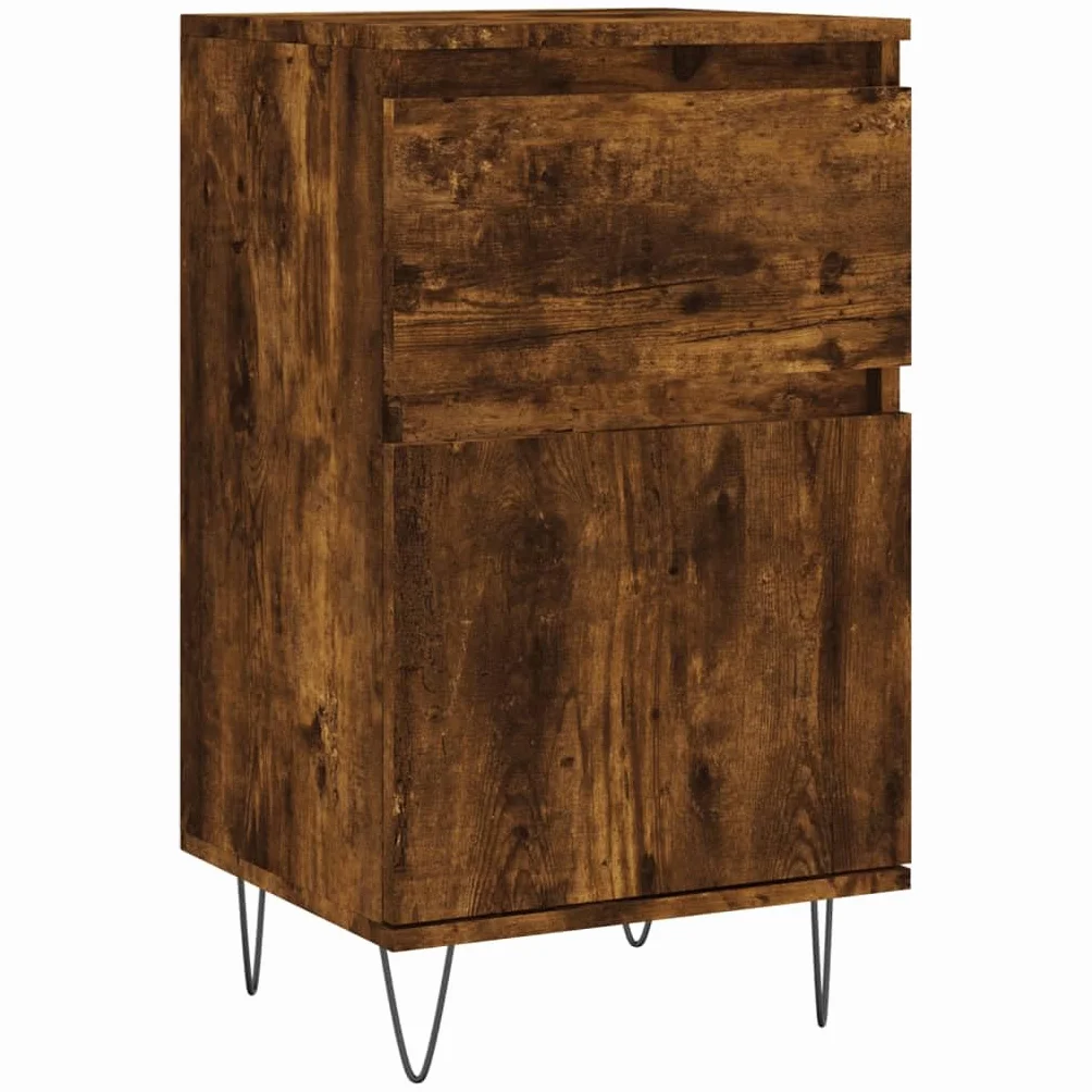 Kredensy zestaw 2 sztuk, dąb wędzony, 40 x 35 x 70 cm, materiał drewnopochodny, szafka uniwersalna z miejscem do przechowywania, stabilny mebel pomocniczy do jadalni, salonu i kuchni