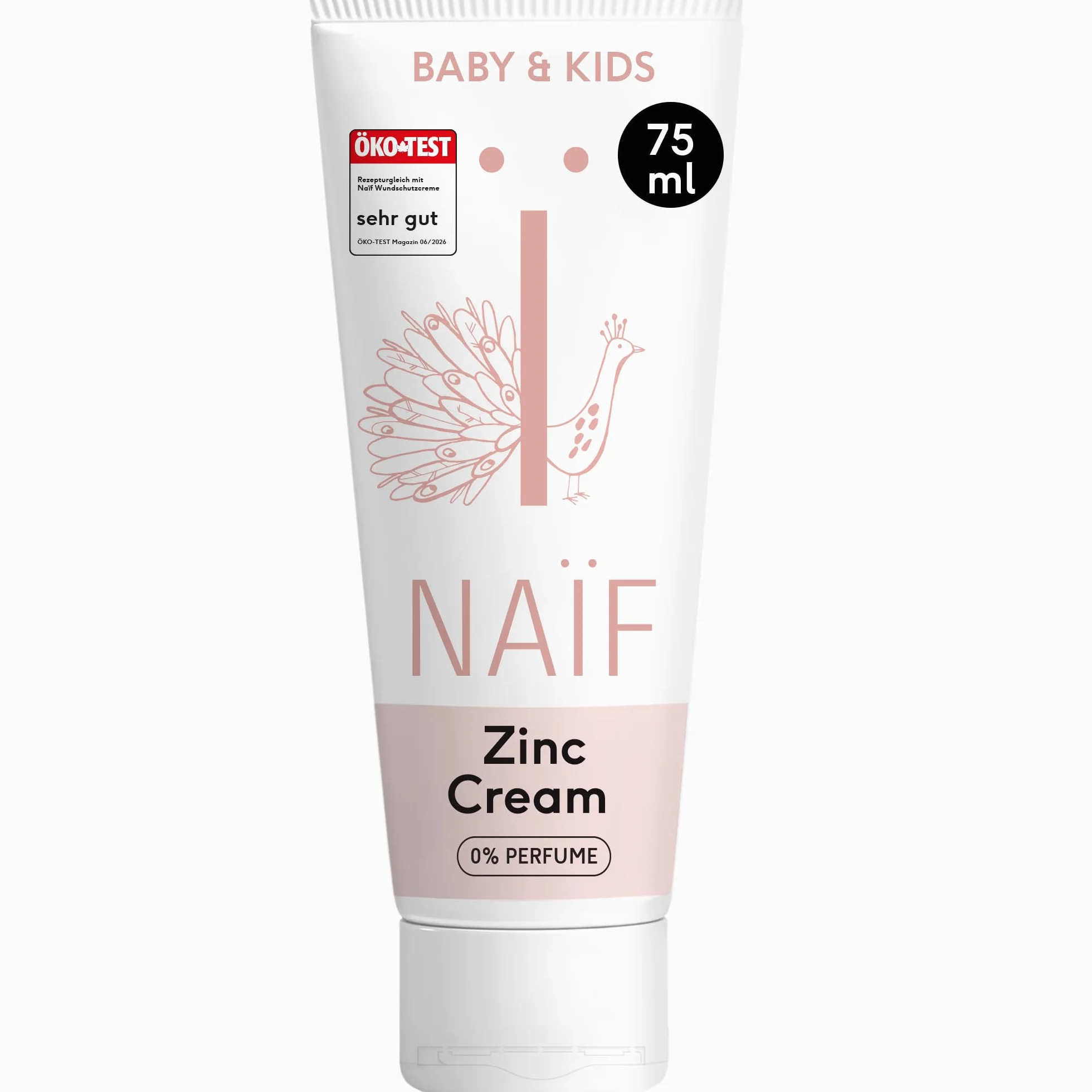 Naïf Krem na pieluchy bez substancji zapachowych – 75 ml – dla niemowląt i dzieci – naturalne składniki