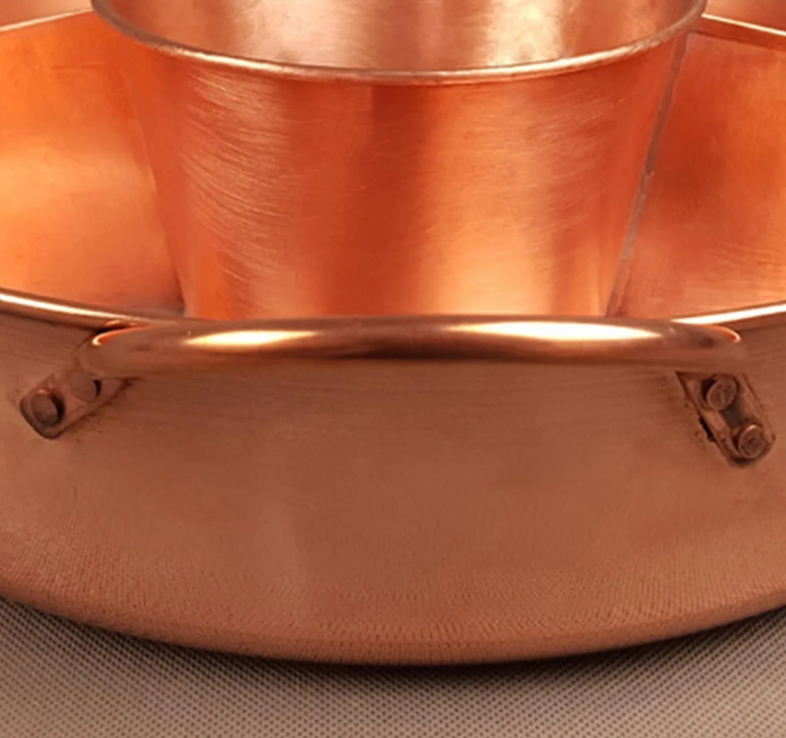 Hot Pot Shabu Naczynie do Gotowania Miedziany Gorący Garnek Dwustronny Na Makaron Shabu Podwójny Do Sosu Garnek do Gotowania(28cm)