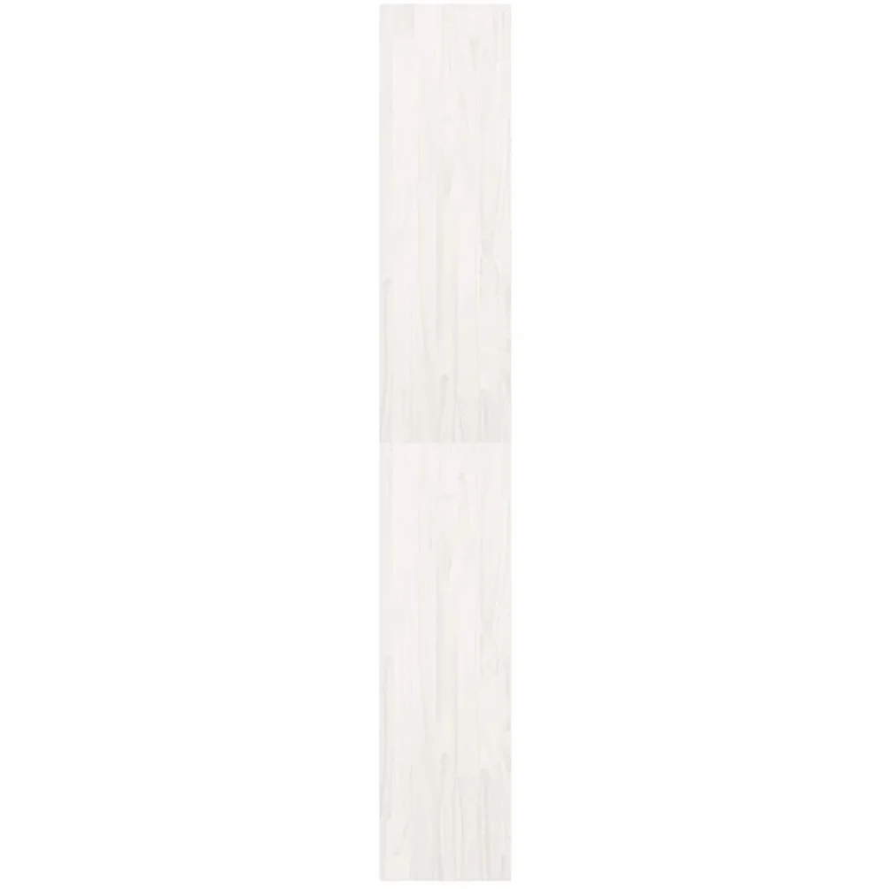 Générique Regał z 6 przegródkami z litego drewna sosnowego biały 40 x 30 x 199 cm, regał do przechowywania i przegroda pokoju na książki, czasopisma i dekoracje