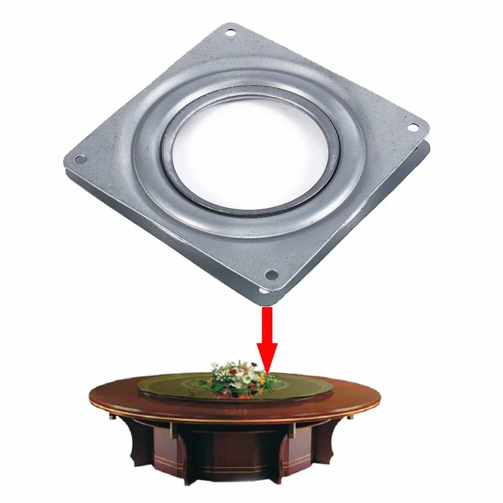 4 Zoll Platz Lazy Susan Turntable Bearings Galvanized Steel Rotating Bearing Schwenkplatte für TV Rack Computer Monitor Plattenspieler