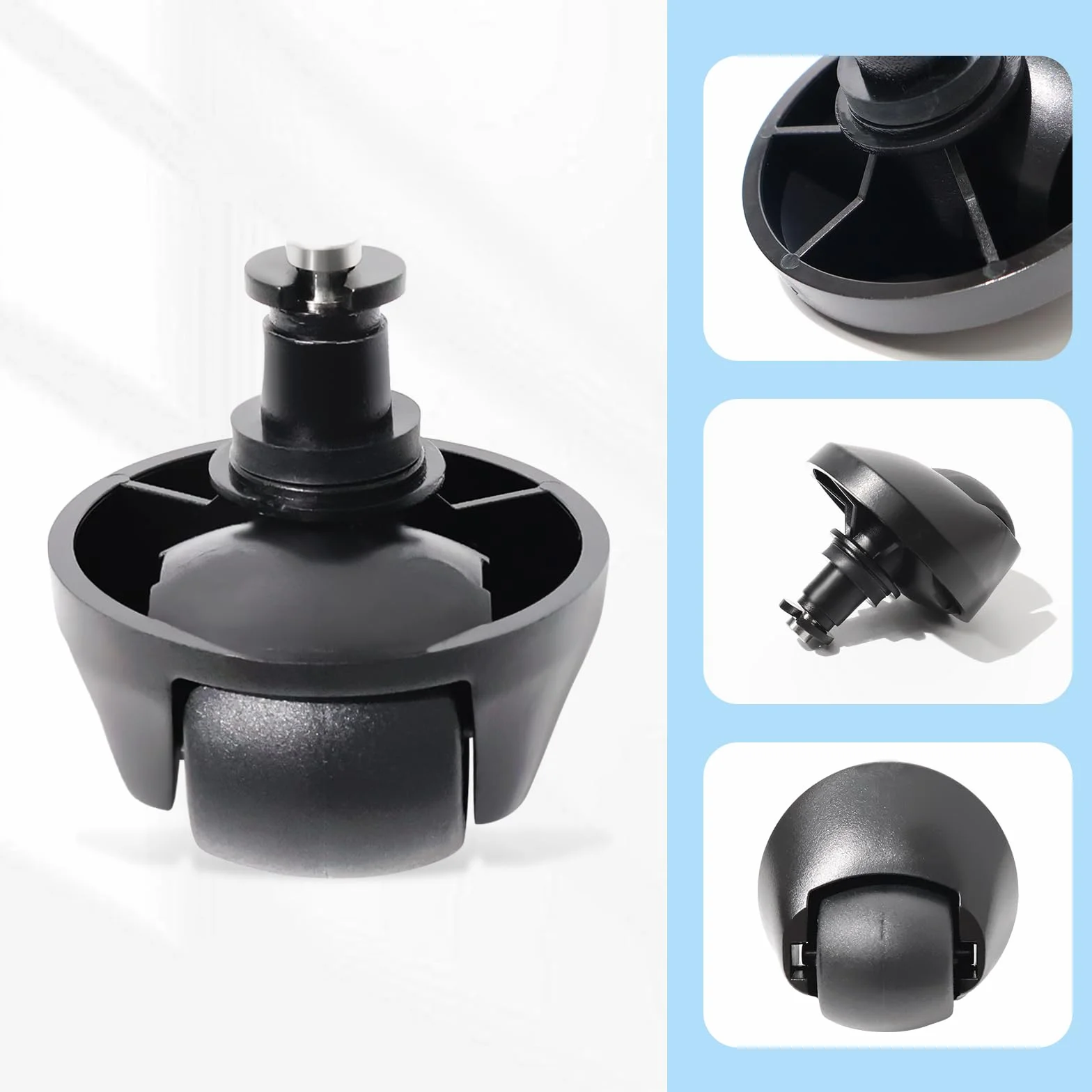 Koło przednie, Silent Wheel, Cicha koła, Koła do Dreame D9/L20 Ultra/L40 Ultra/L10s Pro Gen2/L10s Pro Ultra Heat/L10s Pro Ultra/X40 Ultra/X40 Master/L40 Ultra AE4/D9 Max Gen 2/L40s Ultra CE