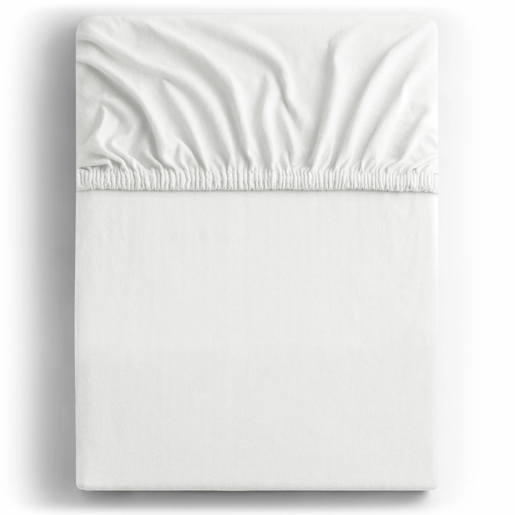 DecoKing Prześcieradło z gumką 200x220-220x240 cm 100% Bawełna Czesana Jersey miękki w dotyku 200x220cm - 220x240cm Białe Amber