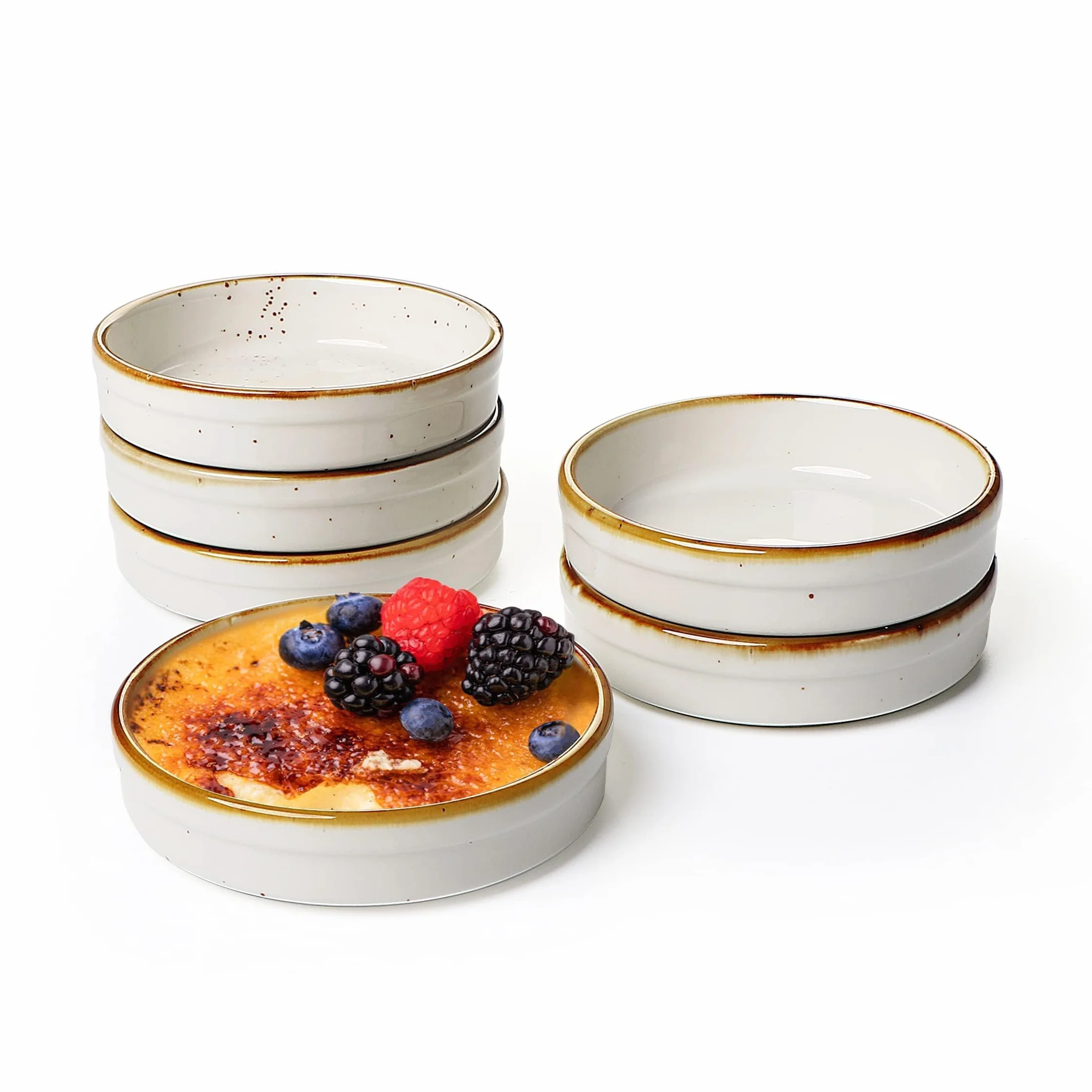 Onemore Ramekin Płytki Crème brûlée zestaw 6 naczyń, wielokolorowy