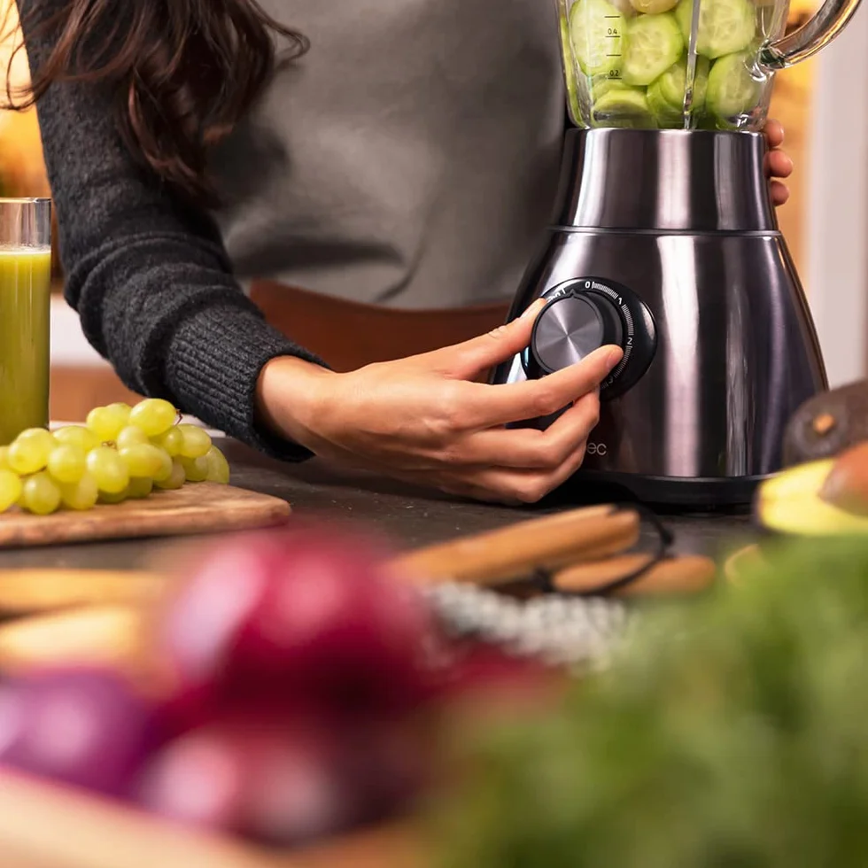 Cecotec Blender kielichowy Power Black Titanium 1800 Go 1800 W, stal nierdzewna, 1,8 L
