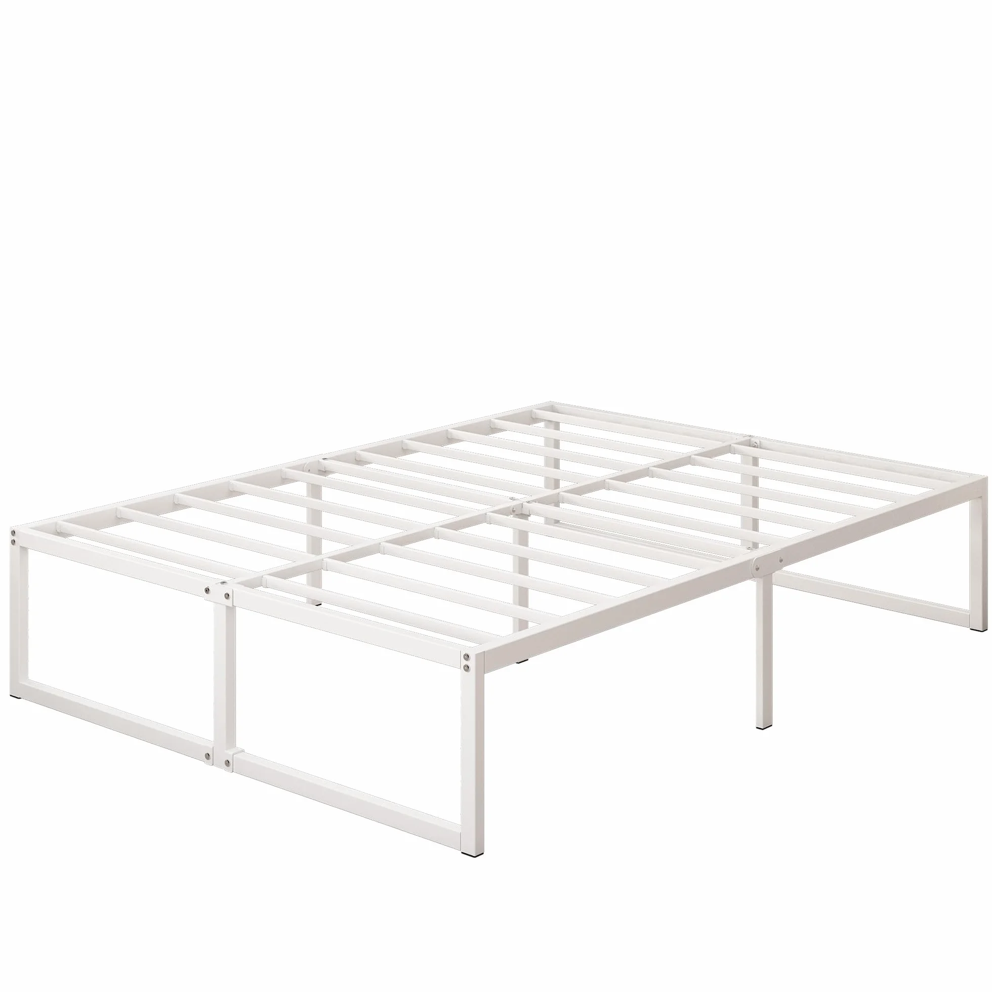 Yicensen Metalowe łóżko 180 x 200 cm – 46 cm wysokości, duża przestrzeń do przechowywania pod łóżkiem, podwójna rama łóżka z metalu ze stalową podpórką, łatwy montaż, bezgłośne, bez łóżka
