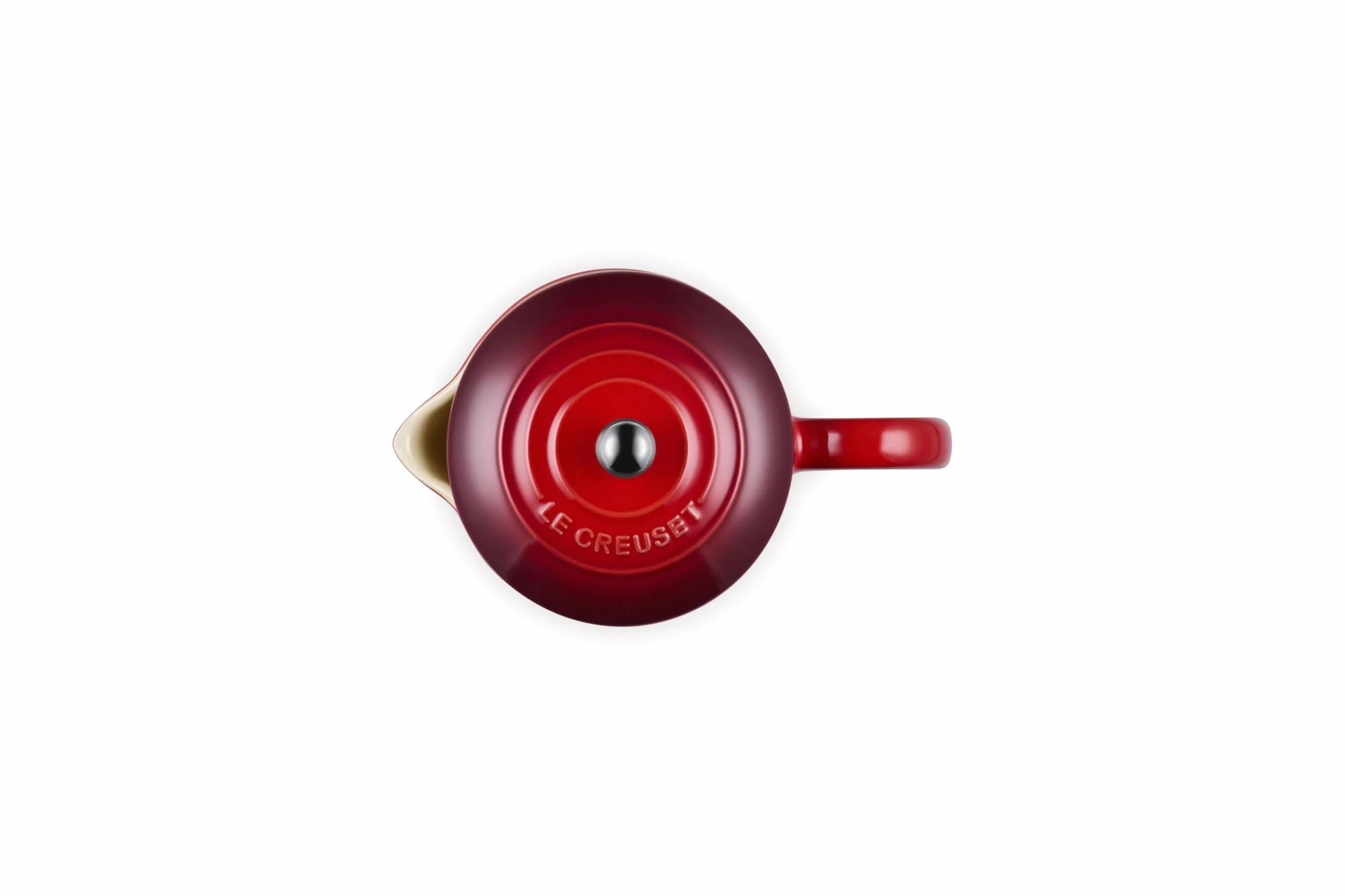 Le Creuset Kamionka Cafetière francuska prasa z tłokiem ze stali nierdzewnej, 1 l, nadaje się do 3-4 kubków, Cerise, 9102820006000; Wiśniowy