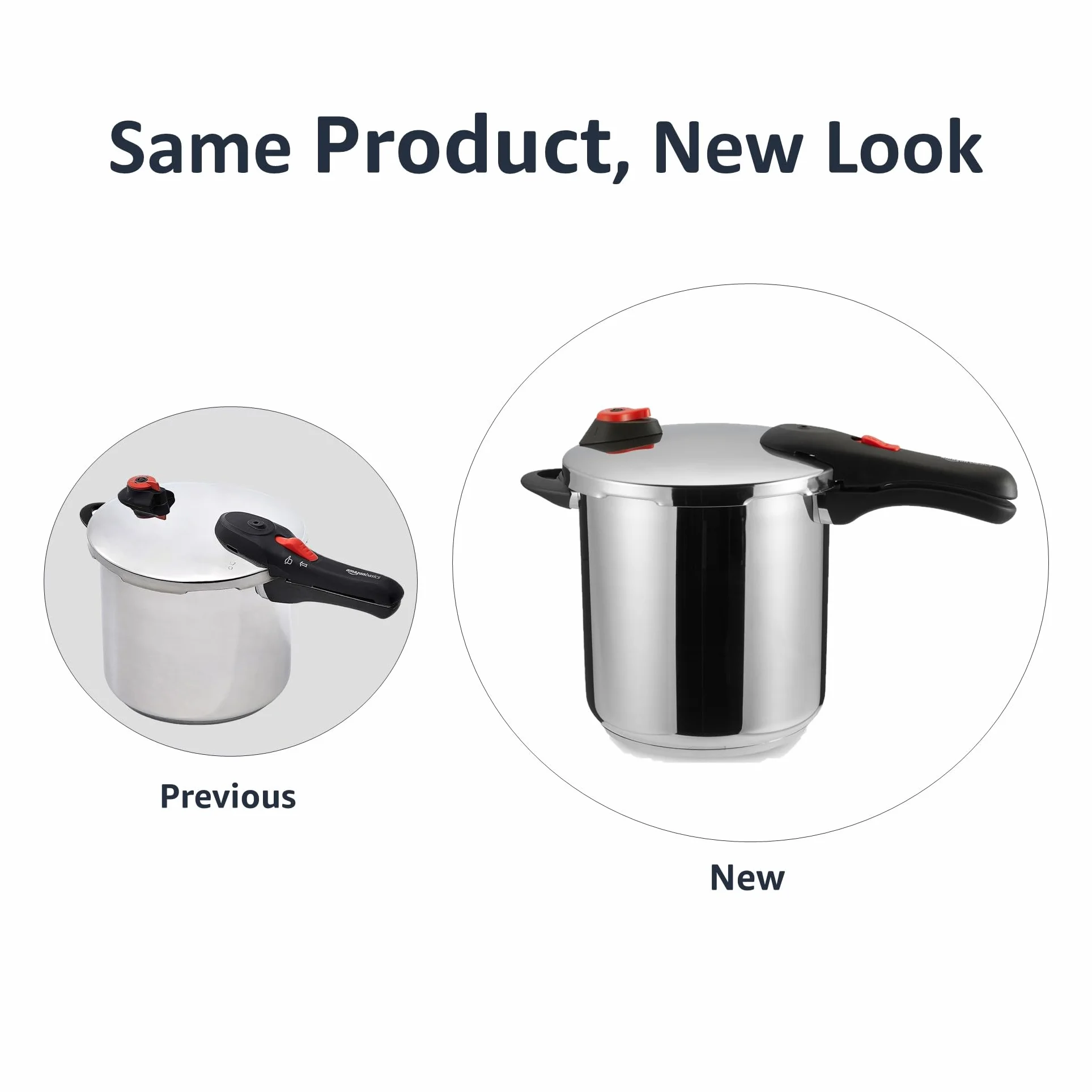 Amazon Basics szybkowar ze stali nierdzewnej z parowarem i dodatkowym silikonowym pierścieniem, 9 l