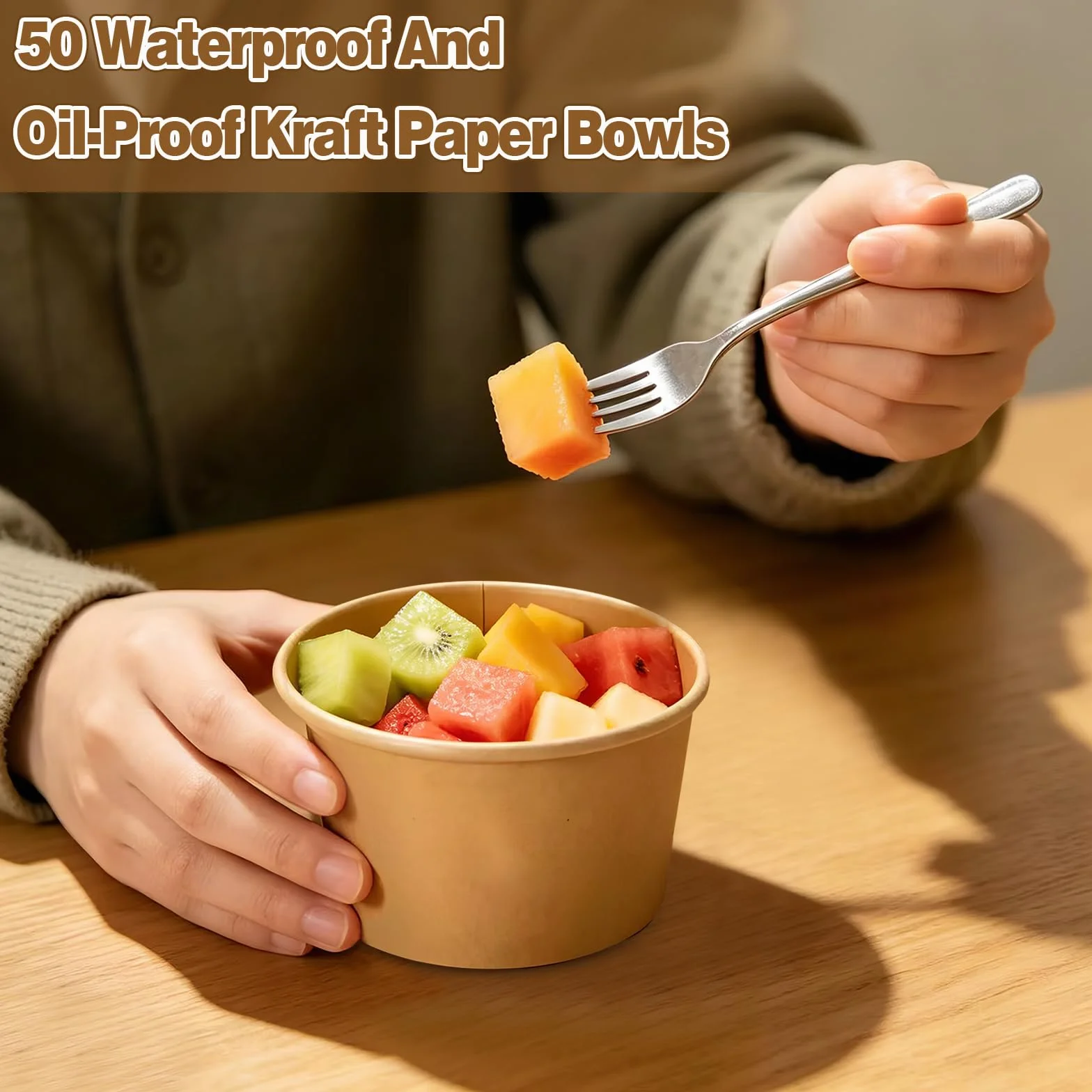 50 sztuk kartonowych słoików na lód 230 ml, brązowe kubki kartonowe, kubki, desery, słoiki na lody, miski na zupę, papier pakowy, kubki, desery, jednorazowe kubki do lodów, jogurt, cukierki