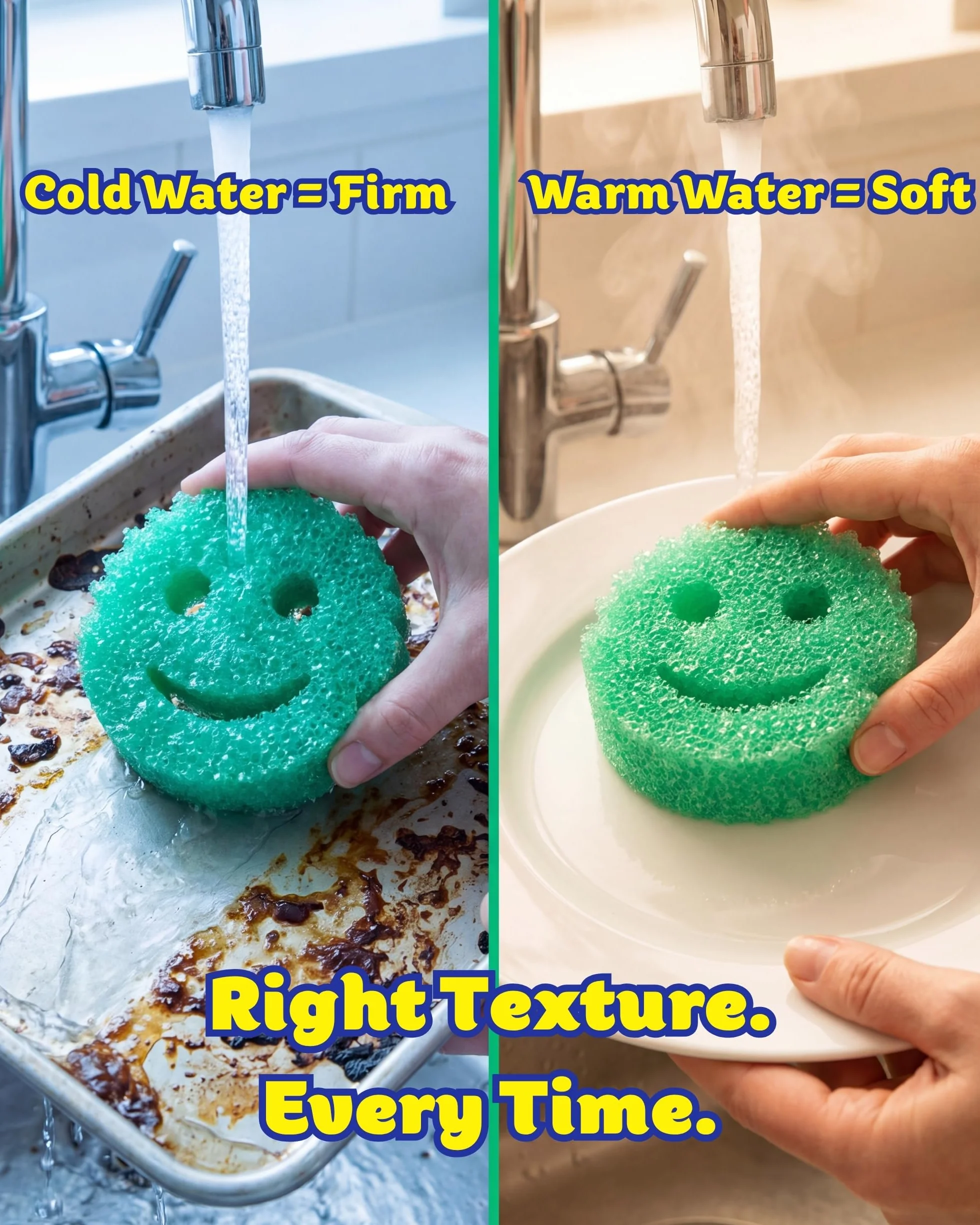 Scrub Mommy & Scrub Daddy Essentials Bundle - Wielopak do mycia gąbek, gąbka Dish do czyszczenia kuchni i łazienki, gąbka do czyszczenia bez zadrapań, odporna na wycieranie, mycie w zmywarce