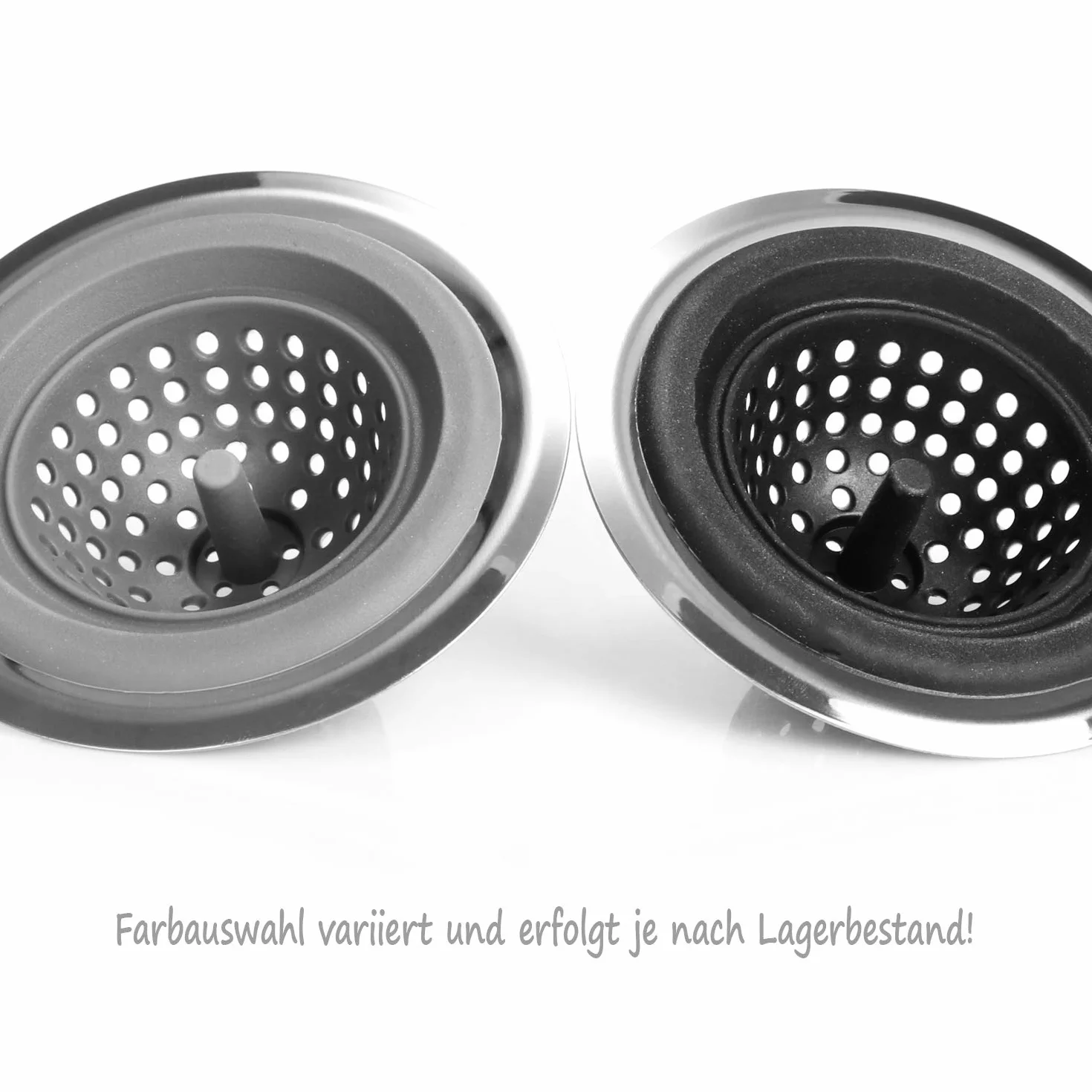 COM-FOUR® Sitko odpływowe stal nierdzewna Ø 11,5 cm 2 sztuki