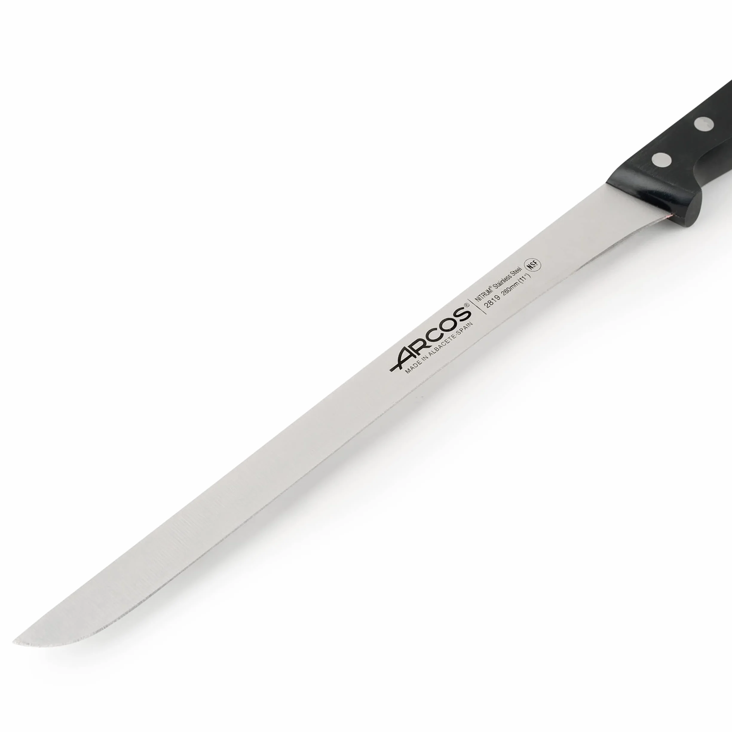 Arcos Seria Universal nóż do krojenia szynki stal szlachetna nitrowa 280 mm uchwyt POM czarny