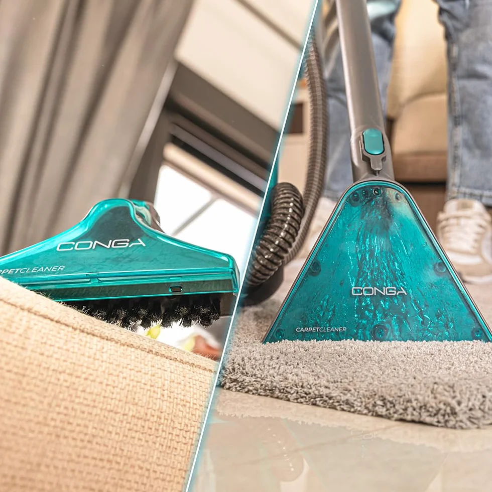 Cecotec Conga CarpetClean 10000 EasyHome odkurzacz do dywanów, środek do czyszczenia tapicerki, 800 W, zbiornik na wodę 3 l i zbiornik na brudną wodę 1,5 l, system wielopowierzchniowy, zestaw