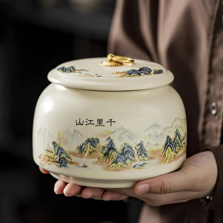 HLTYGWX Słoik cukru Ceramiczne puszki na herbatę Puszki zamykane na herbatę Herbata zielona Herbata czarna Puszki na herbatę Puszki na herbatę Puste puszki Pojemnik na herbatę