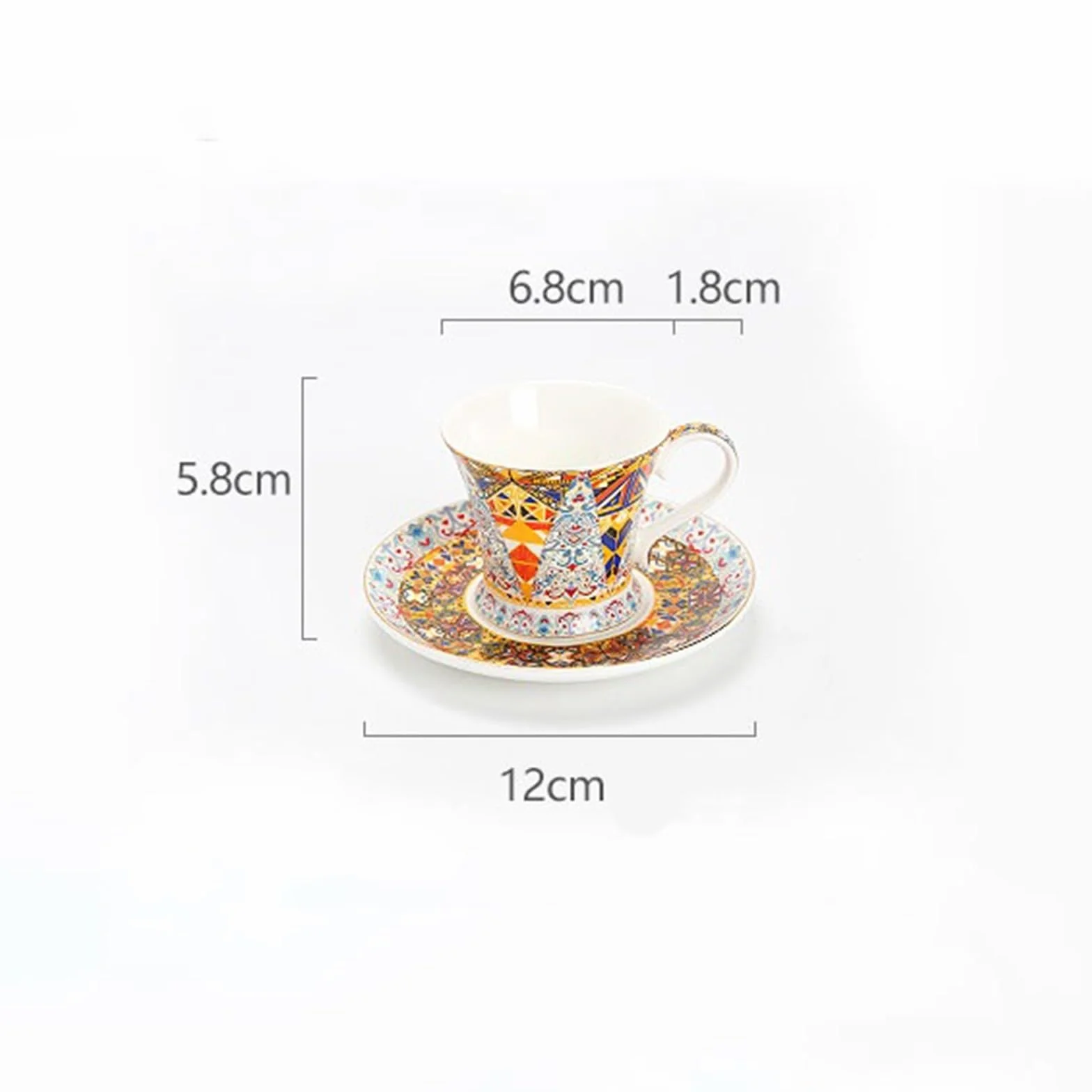 Wykwintne wysokiej jakości wykwintne kubki do kawy i spodki z porcelany kostnej zestaw vintage popołudniowa herbata zastawa stołowa talerze przekąski pudełko zestaw do domu biura