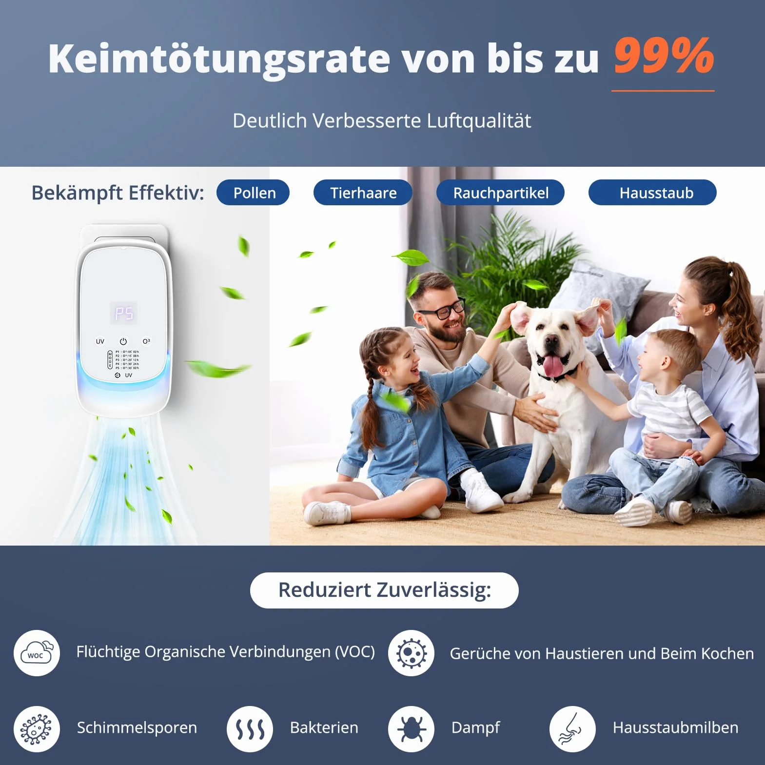 Ozonowy oczyszczacz powietrza oczyszczacz powietrza UV z pudełkiem zapachowym o silnym zapachu, 99% środek do usuwania zapachów do żwiru dla kota, skuteczny przeciwko toalecie, kuchni, zwierzętom