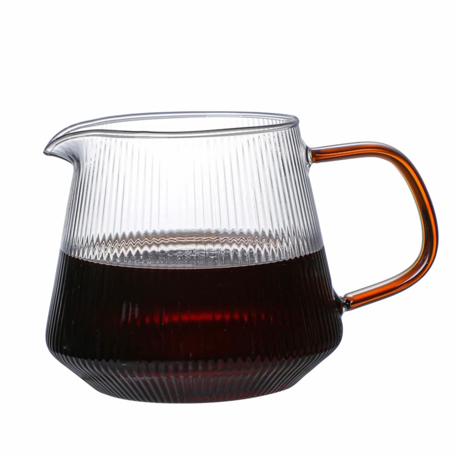 Serwer do kawy z przezroczystego szkła, 600 ml, karafka do nalewania herbaty i kawy