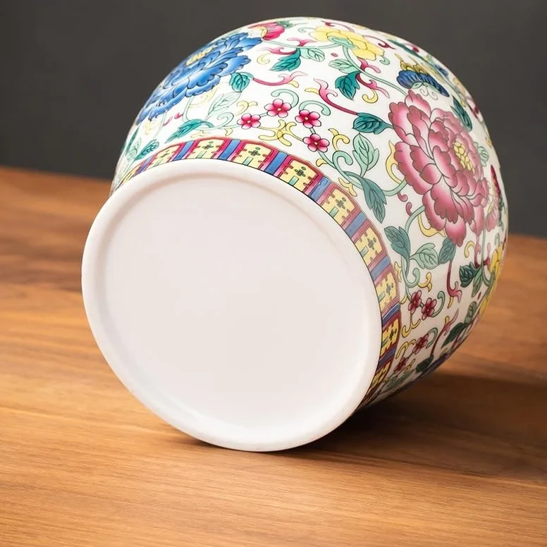 CMBSSTFC Zestaw do herbaty Niebiesko-białe kolorowe puszki na herbatę Ceramiczne, odporne na wilgoć, zamknięte puszki w stylu chińskim Czarna herbata do użytku domowego Biała herbata Luźne puszki do