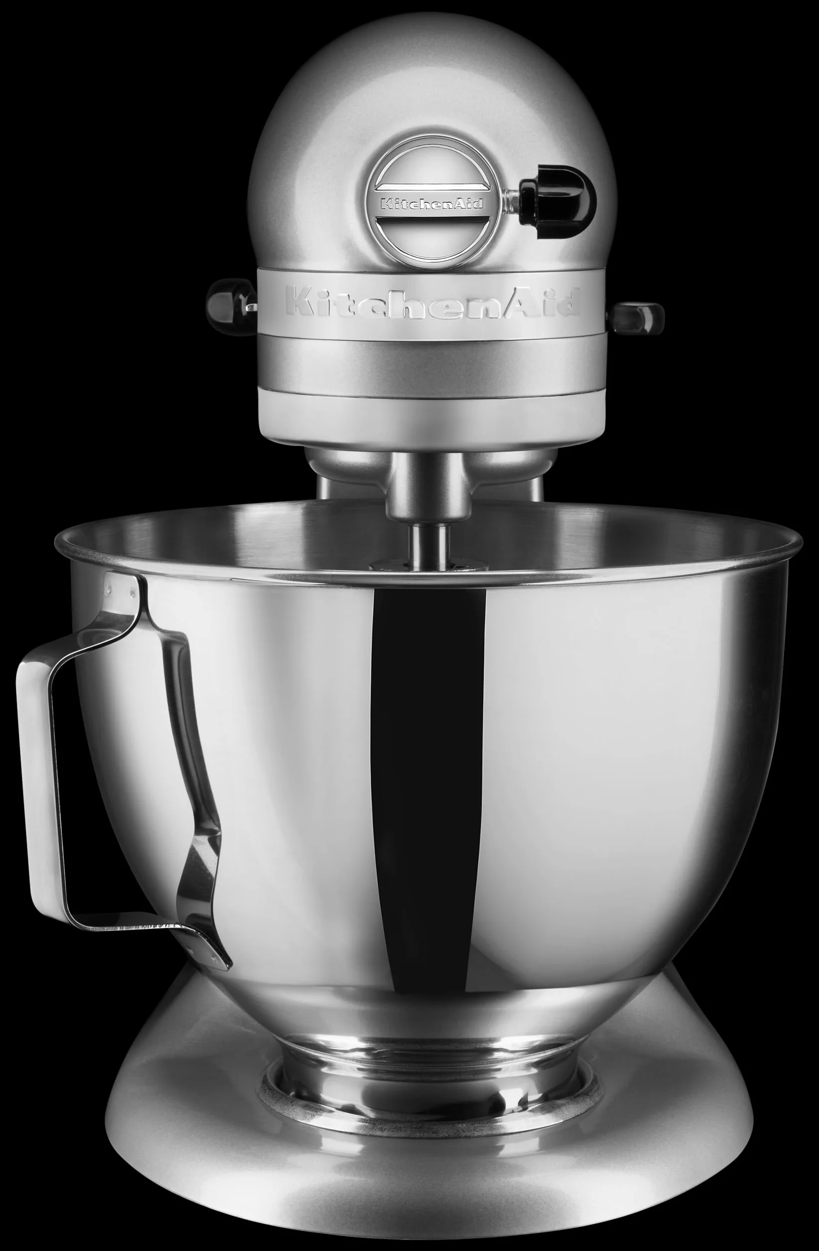 KitchenAid 5KSM95PSECU robot kuchenny (4,3 l, ochrona przed pryskaniem, 275 W, mieszadło płaskie, hak do zagniatania i trzepaczka), srebrny