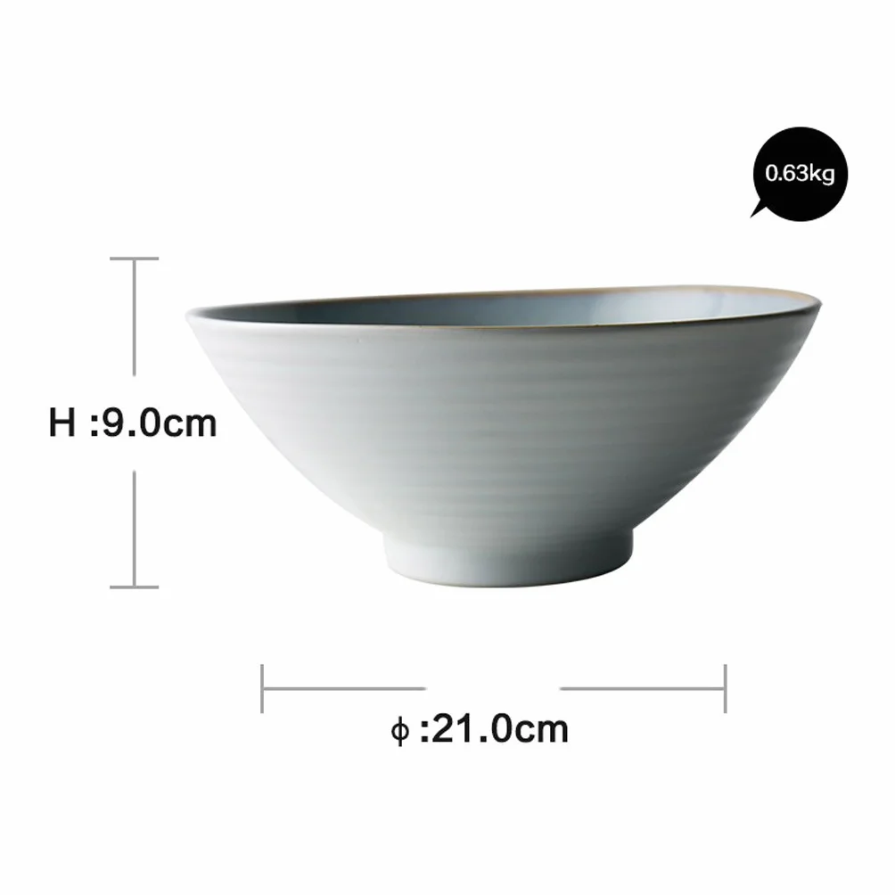 Retro miska ceramiczna, kreatywna miska na zupę ramen, 7-calowa miska na sałatkę z owocami, miska ramen o dużej pojemności, miski na płatki śniadaniowe i makaron