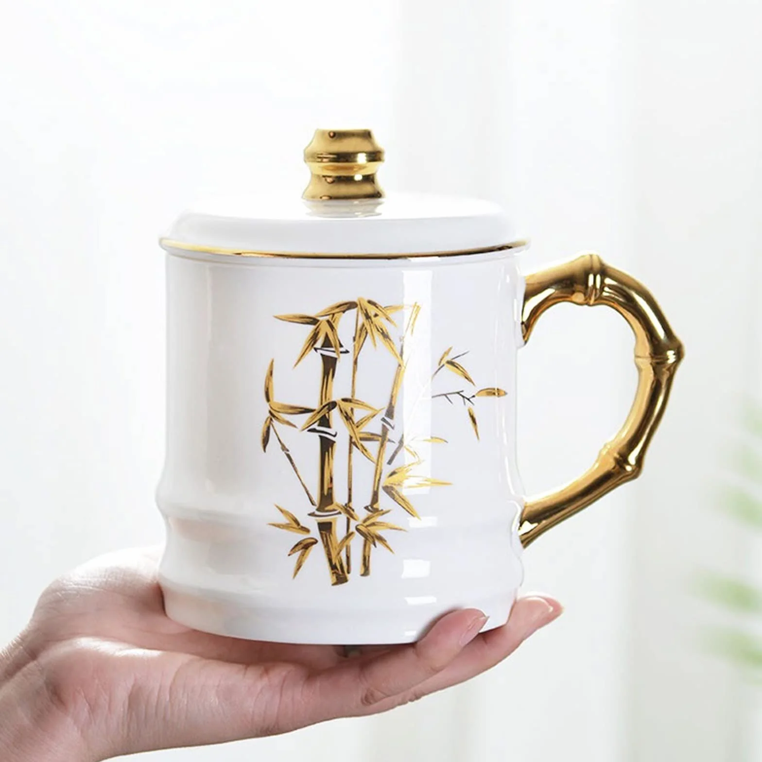 Kubki Kubki 650 ml Filiżanka Herbaty Z Pokrywą Duża Pojemność Porcelany Kostnej Filiżanka Kawy Śniadanie Kubek Mleka Prezent dla Przyjaciół