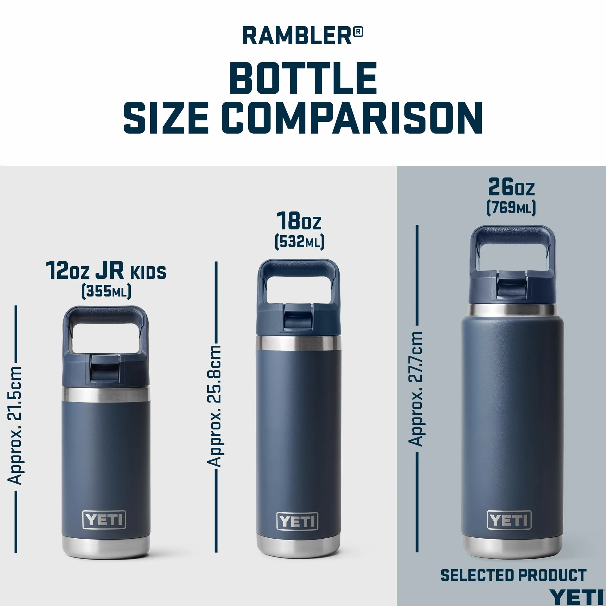 YETI Rambler C Straw Bottle, Stainless Steel Vacuum Insulated Bottle with Leakproof Straw Cap, Tropical Pink, 26 oz (769 ml)