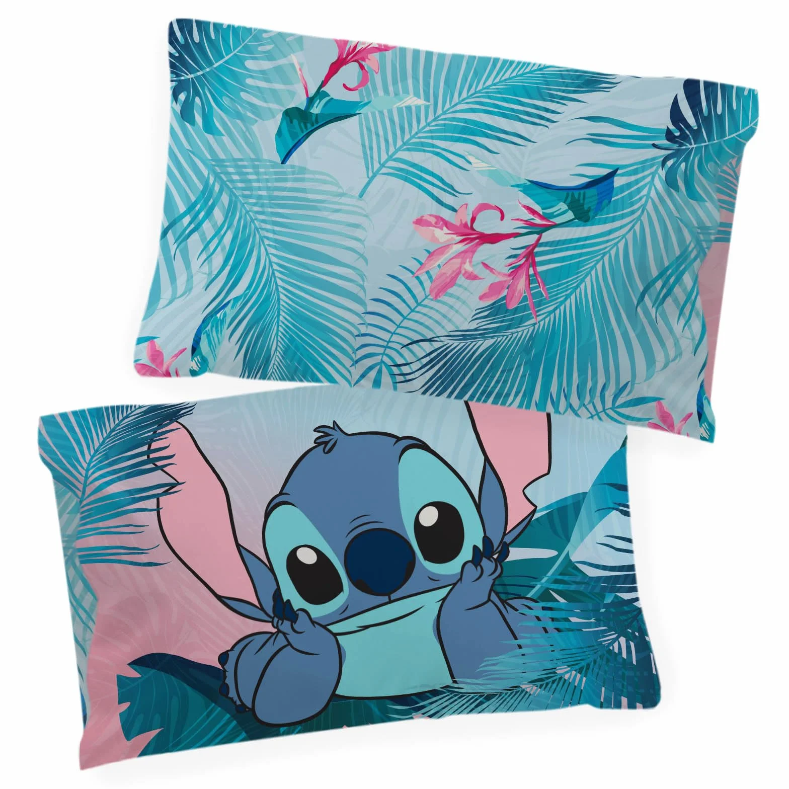 Disney Lilo i Stitch komplet pościeli dla 2 osób, z poszewką na poduszkę 50 x 70 cm, z bawełny, można prać w pralce