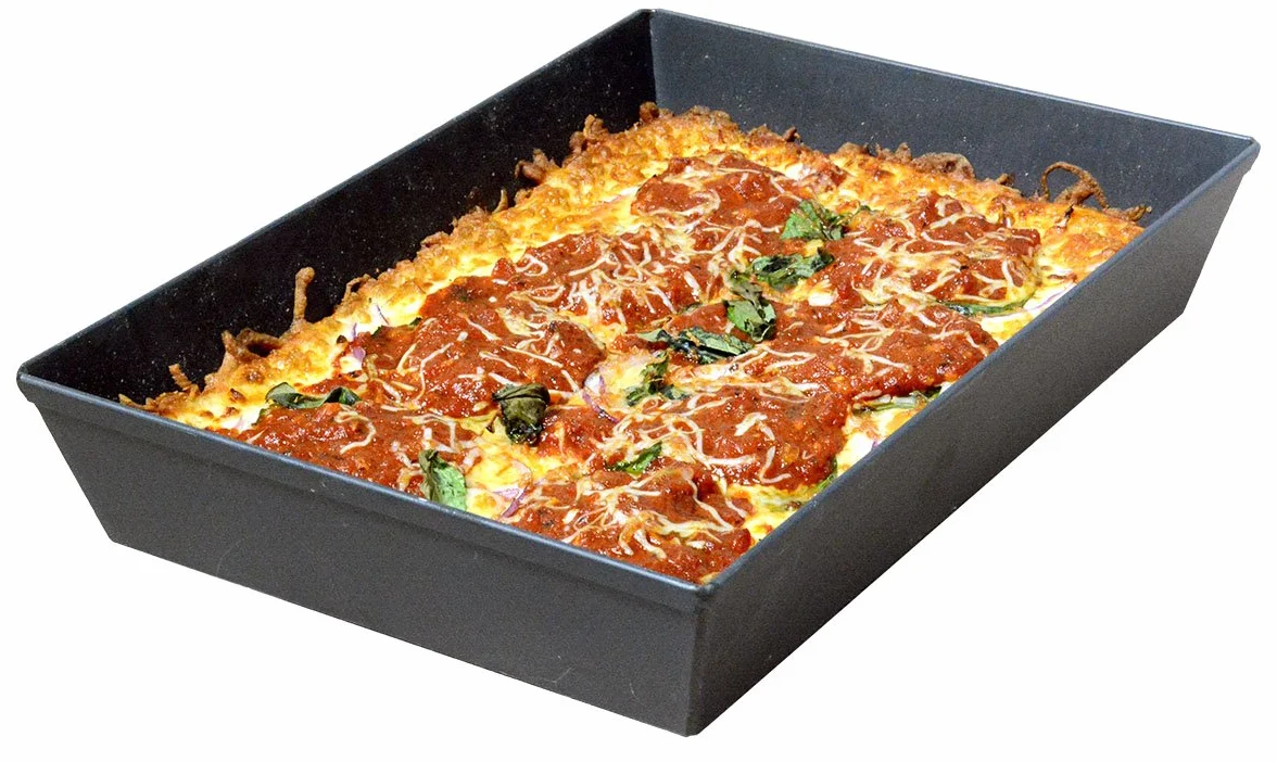 LloydPans Naczynia kuchenne Detroit Style patelnia do pizzy, aluminiowa, wielokolorowa, 20,32 x 25,40 x 5,58 cm