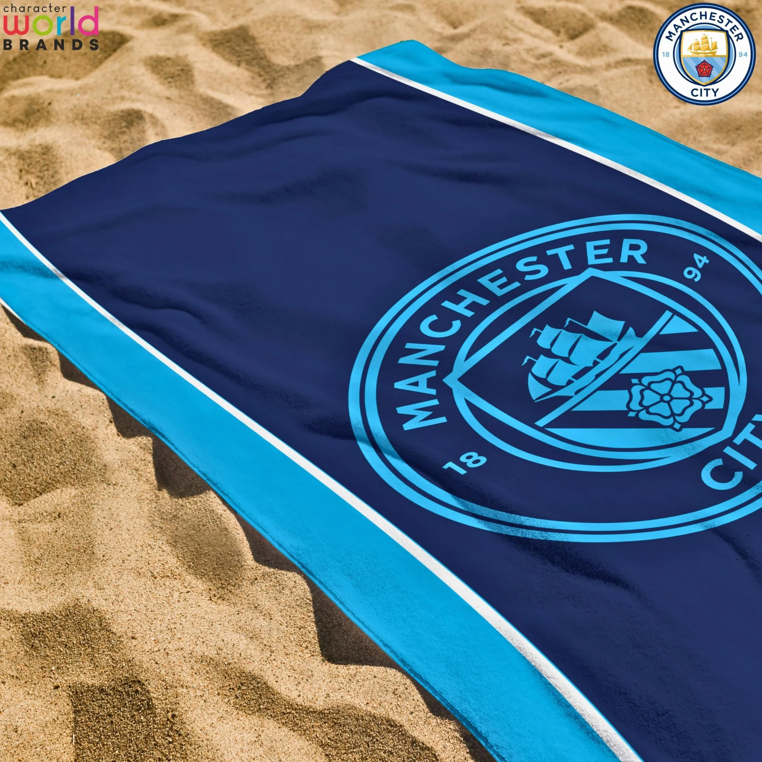 Ręcznik FC Manchester City 75x150 cm 100% bawełna