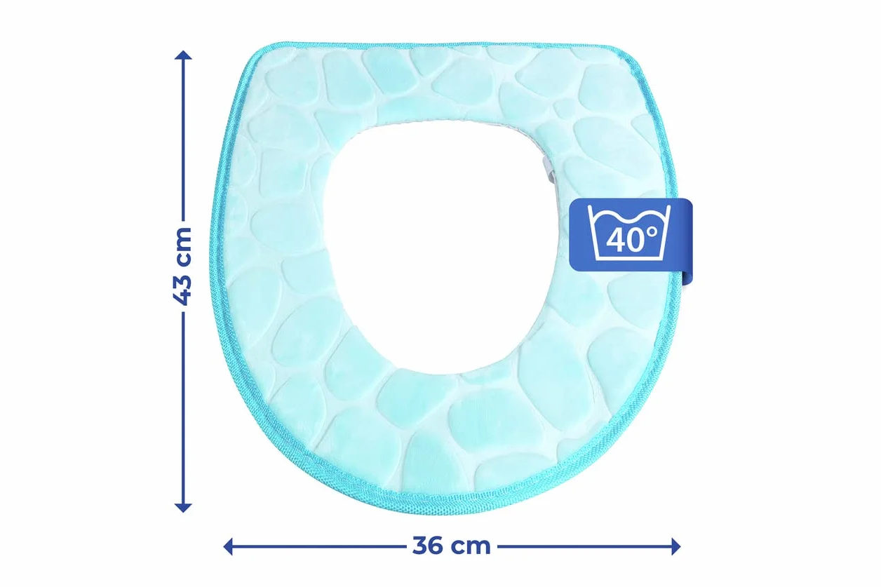 WENKO Poduszka na deskę sedesową Memory Foam niebieska