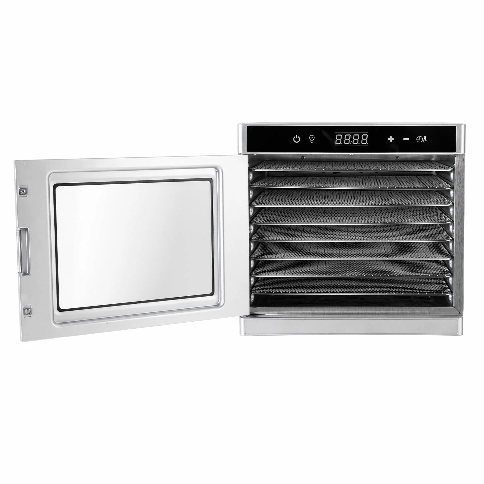 8-poziomowa suszarka do owoców, suszarka, warzyw, mięsa, timer, do żywności z tacami, do suszenia warzyw, owoców itp. 35-75℃ 700 W