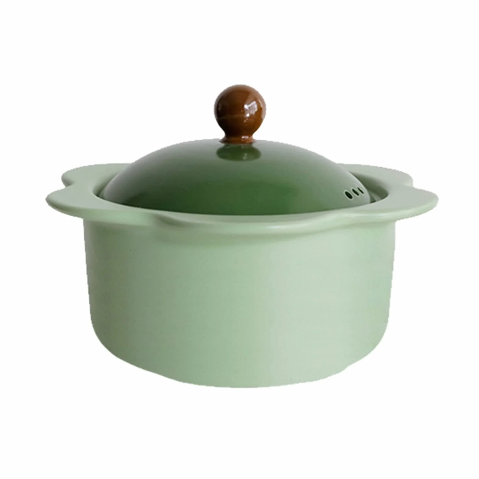 Dutch Oven Z Pokrywką Gliniany Garnek Z Uchwytem Nieprzywierający Ceramiczny Garnek Do Pieczenia Duszenia Kuchenka Gazowa(Green)