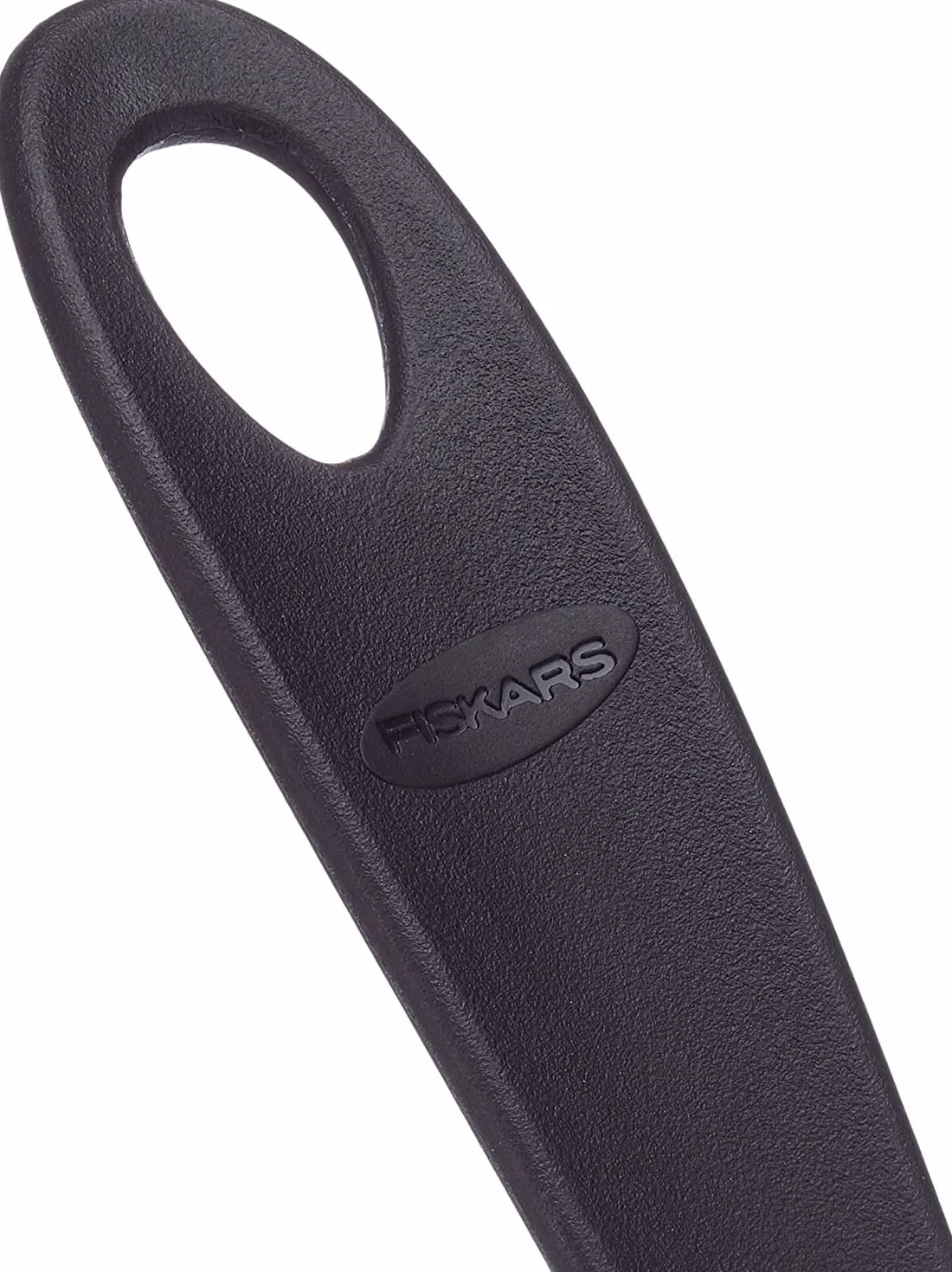 Fiskars Łyżka do zupy z obręczą zapobiegającą kapaniu, Essential, tworzywo sztuczne, długość: 28,6 cm, pojemność: 100 ml, dla prawo- i leworęcznych, czarna, 1079059