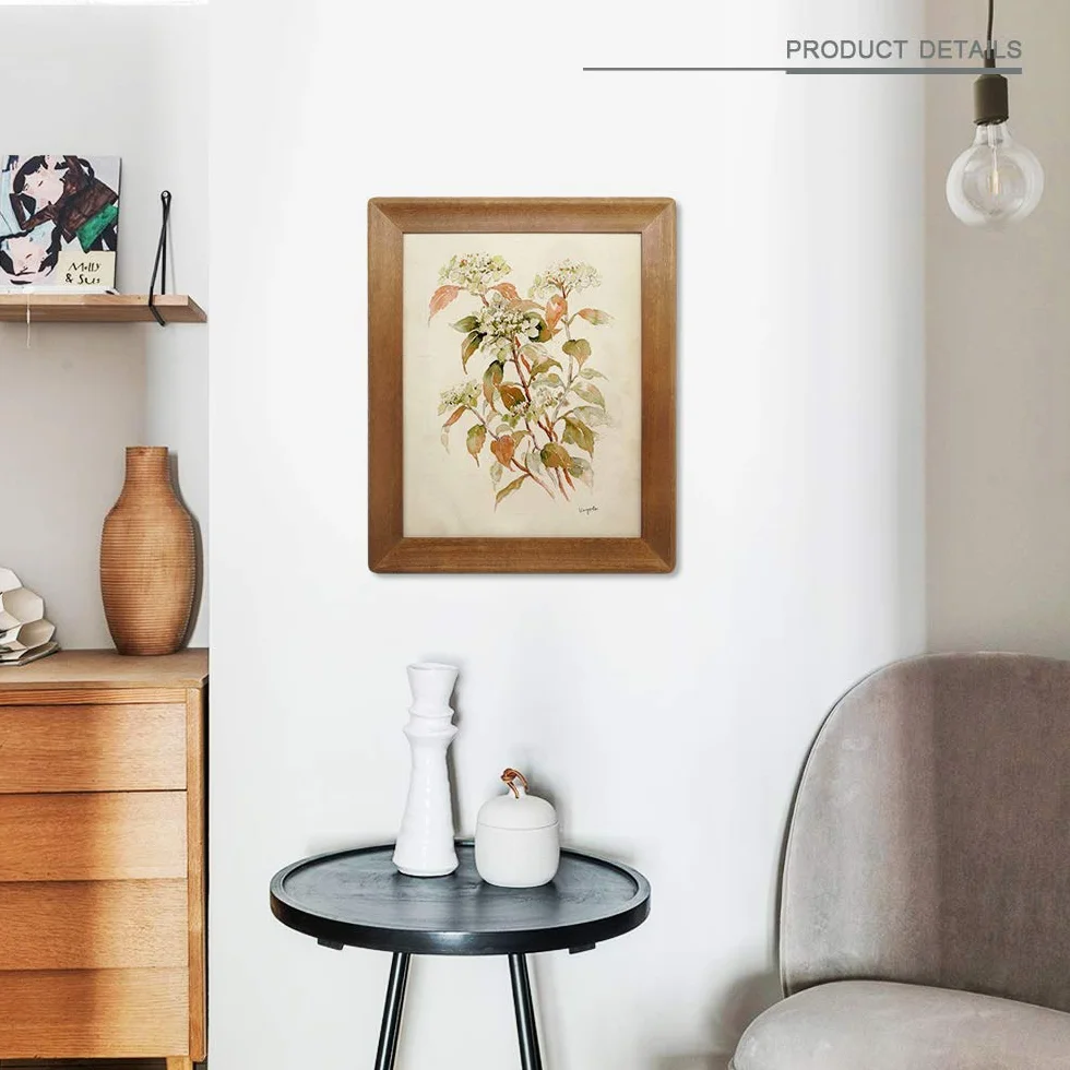 Rustykalne ramki na zdjęcia 11 x 14, wykonane z brązowego litego drewna do montażu na ścianie, ekspozycja zdjęć, certyfikat dyplomowy nagroda