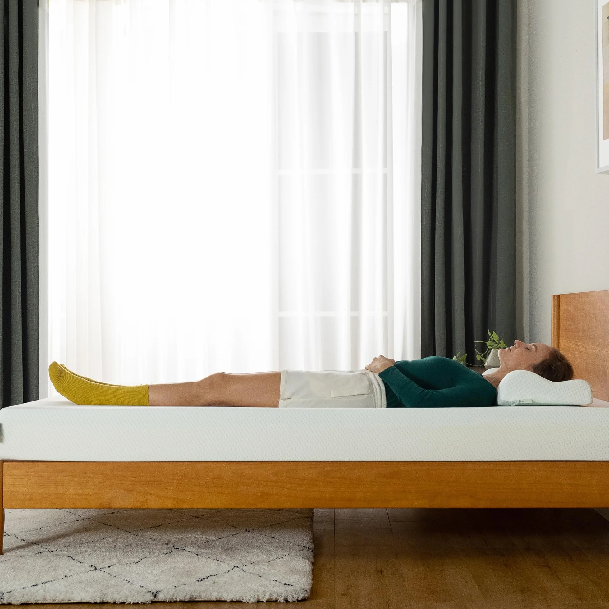 Zinus Materac piankowy Visco, 90 x 200 cm, komfortowy materac o średnim stopniu twardości, poszewka pikowana, wysokość 11 cm, certyfikat Oeko-Tex, szary
