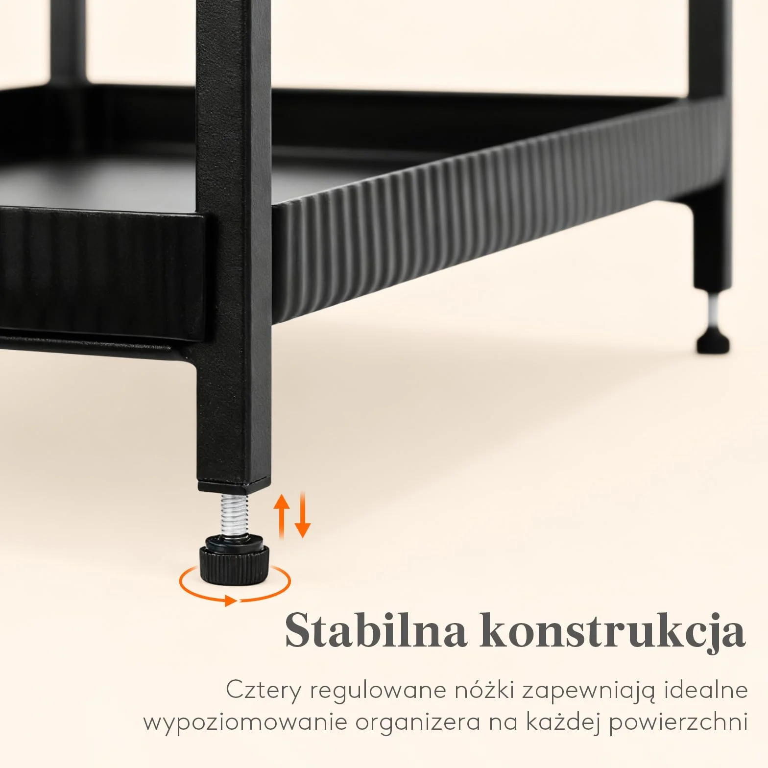 Lifewit 2-Poziomowy Plastikowy Uchwyt na Kubki z Metalowym Stojakiem, Organizer na Kawę do Biura z 4 Haczykami na Kubki, Organizer na Przyprawy do Szafki Kuchennej, Blat Kuchenny, Czarny