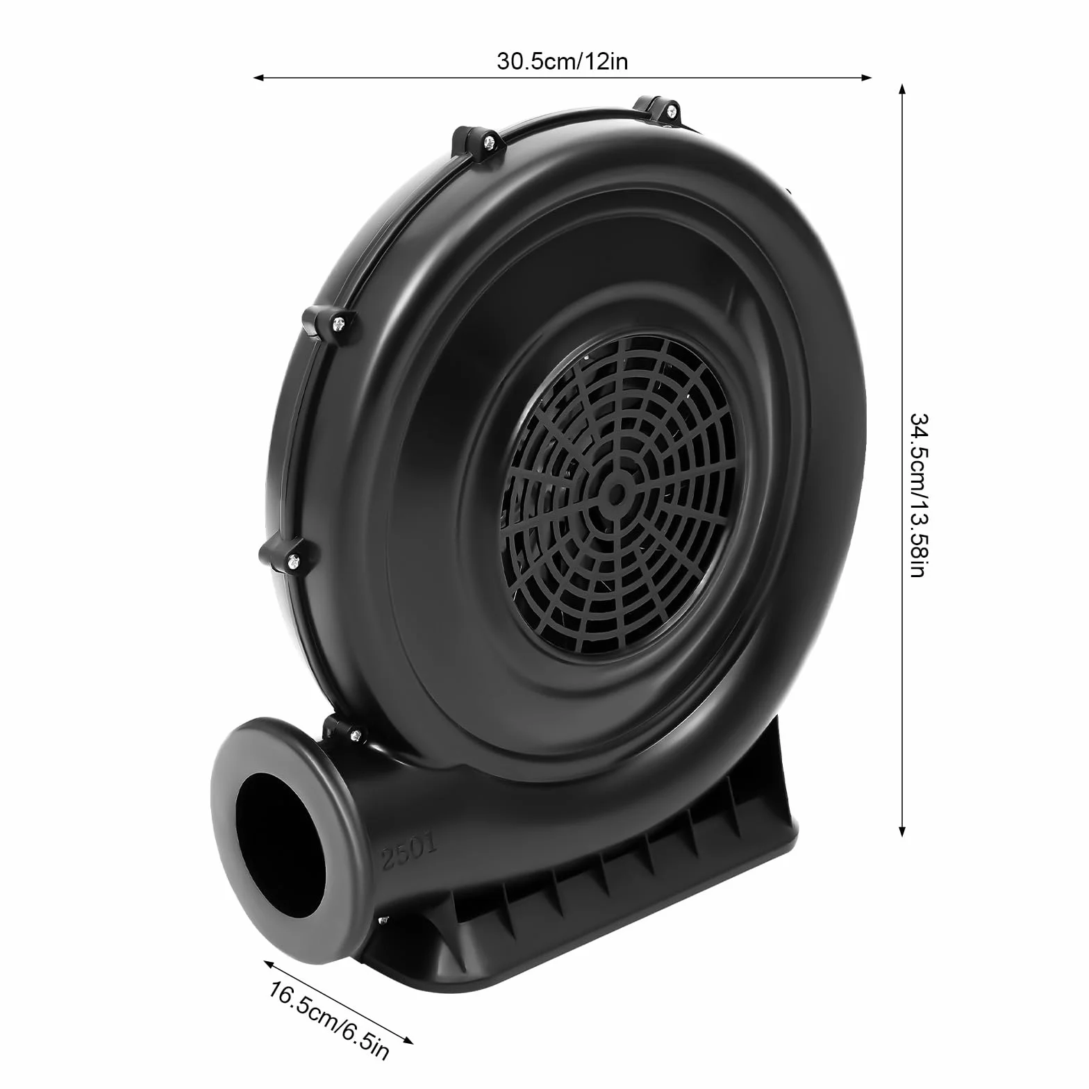 Dmuchawa wysokociśnieniowa 250 W/370 W wentylator promieniowy duża objętość powietrza