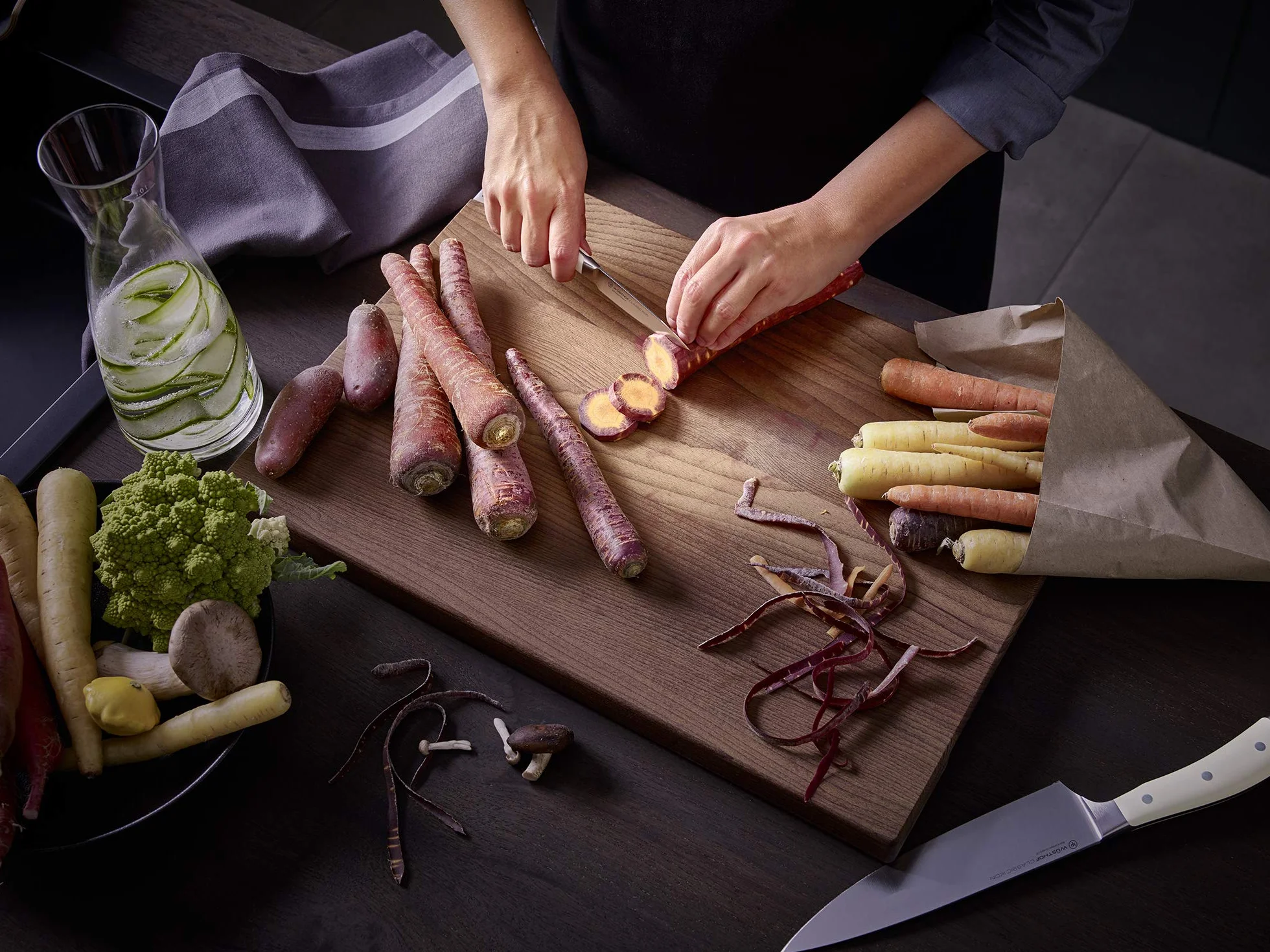 Wüsthof Santoku Classic Ikon Crème 17 cm nóż kuchenny azjatycki stal nierdzewna biały uchwyt